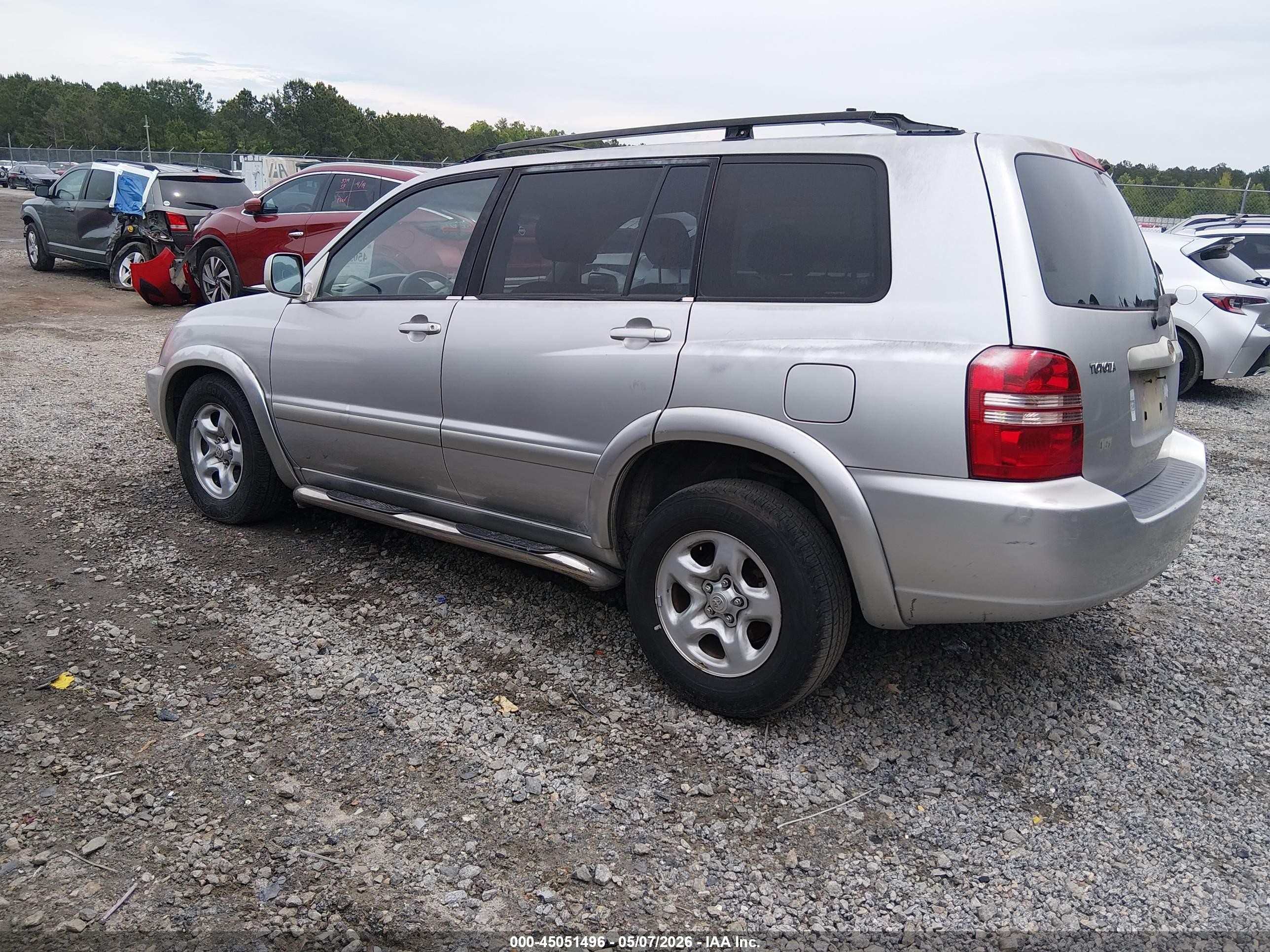 2001 Toyota Highlander V6 Серебряный vin: JTEGF21A610014403