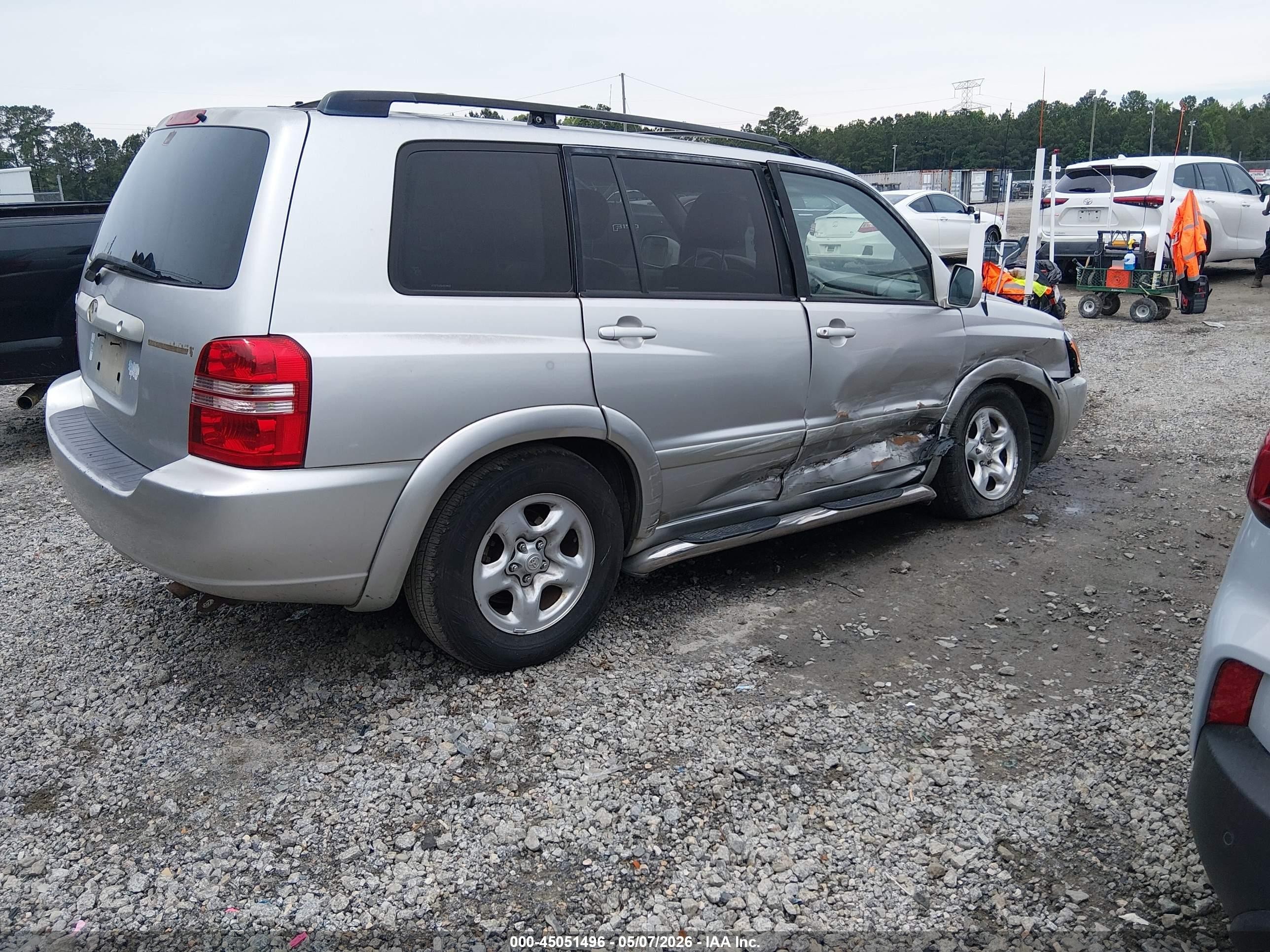2001 Toyota Highlander V6 Серебряный vin: JTEGF21A610014403