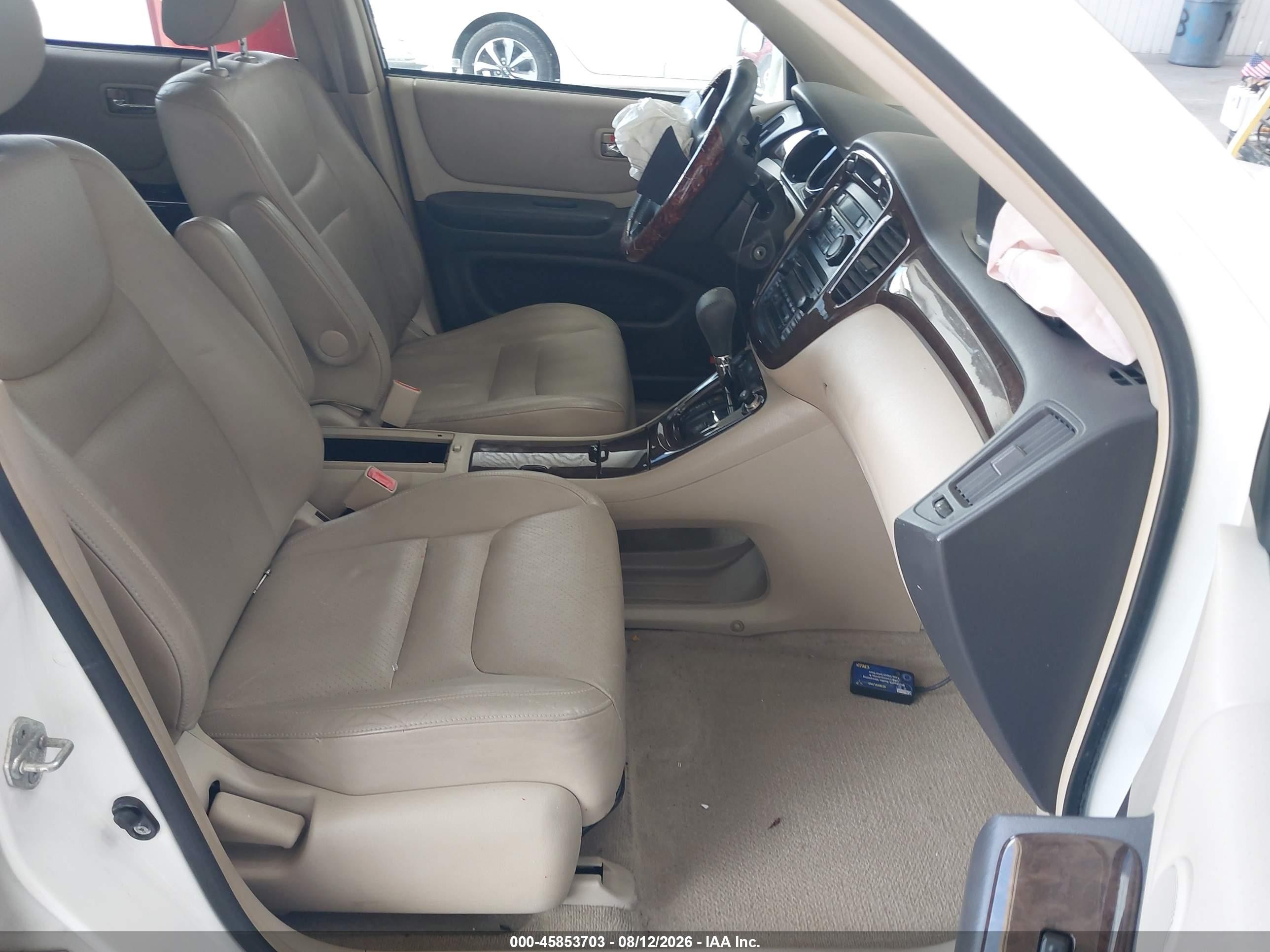 2002 Toyota Highlander Limited V6 Белый vin: JTEGF21A620047063