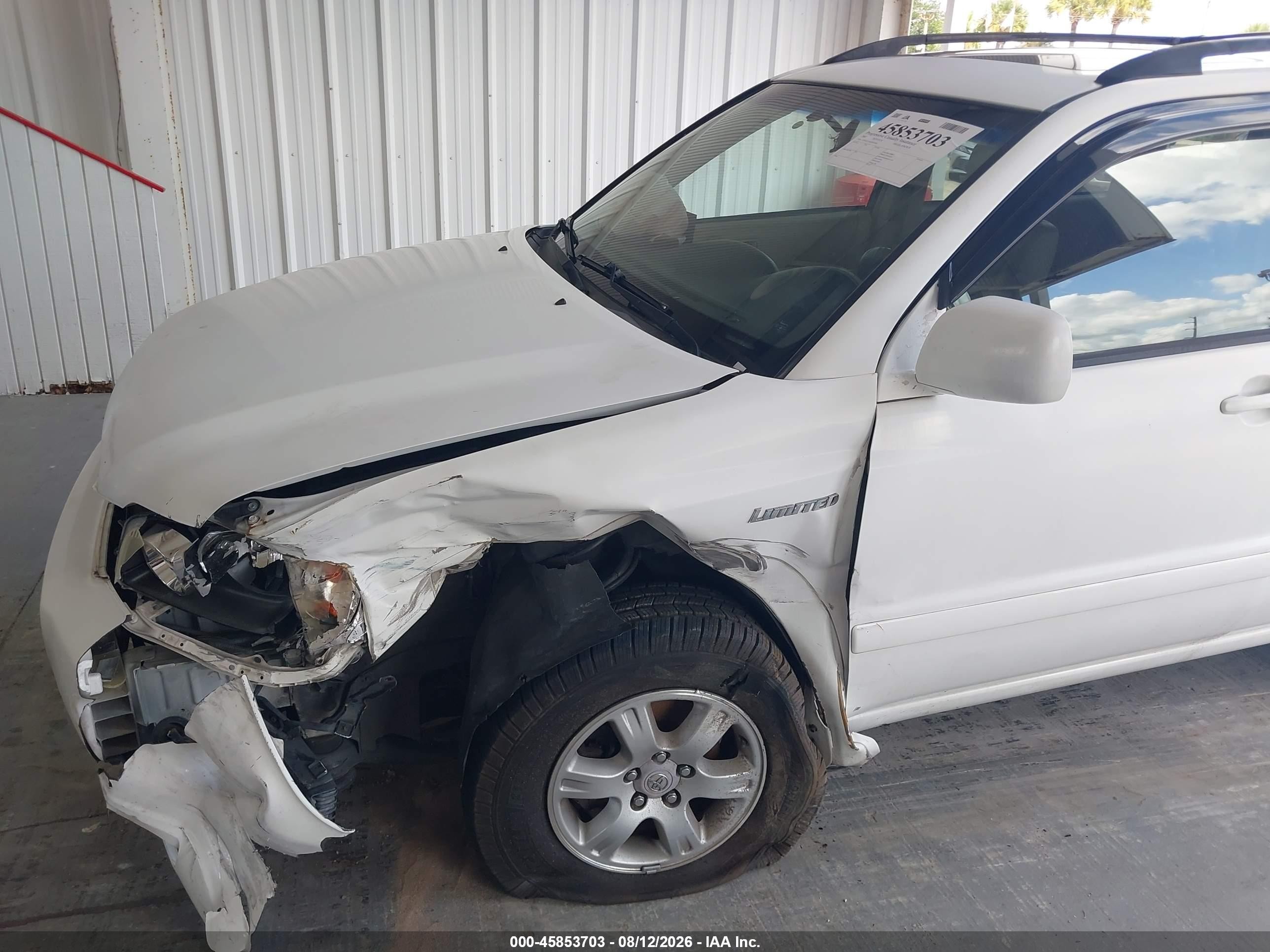 2002 Toyota Highlander Limited V6 Белый vin: JTEGF21A620047063