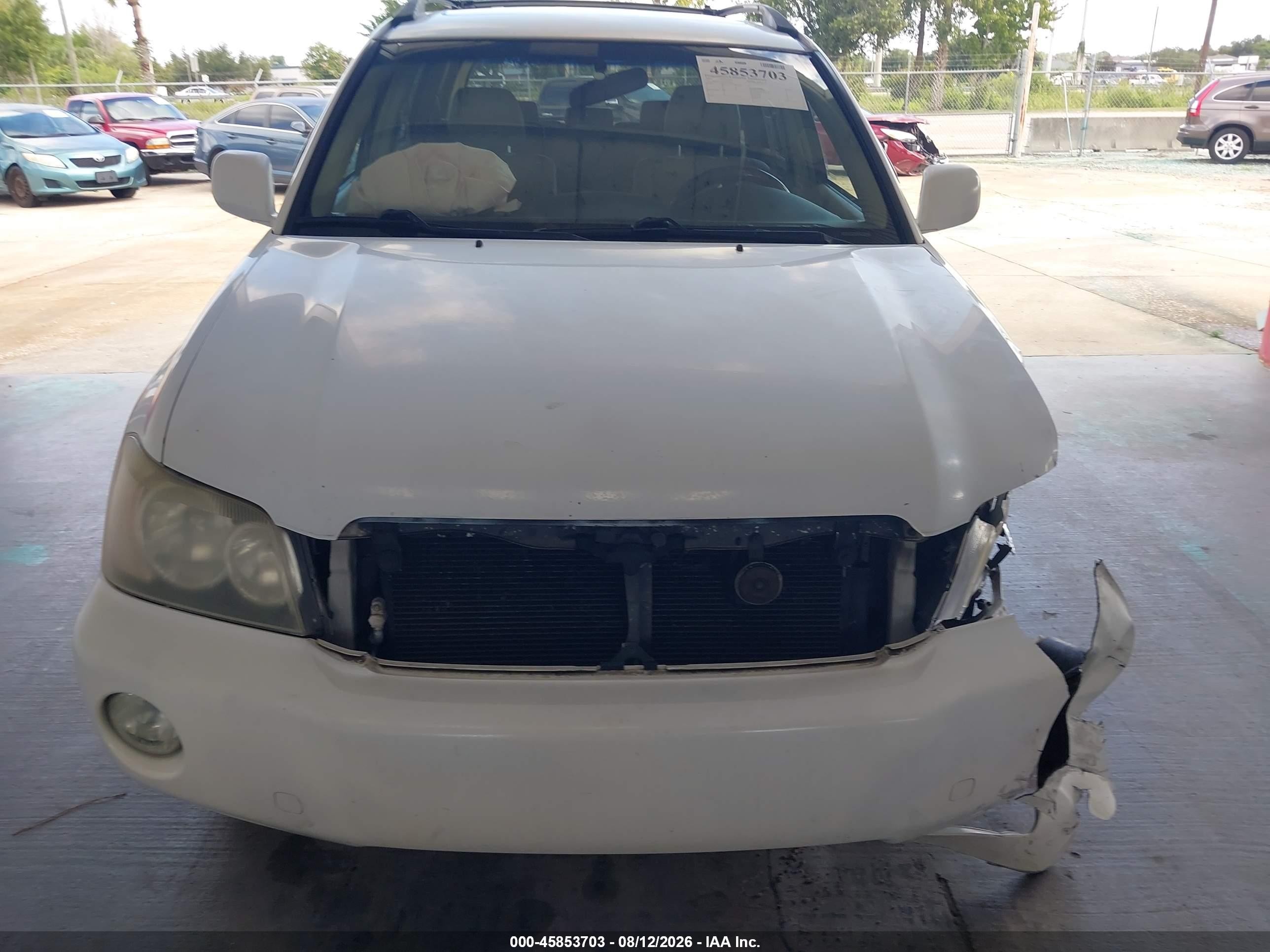 2002 Toyota Highlander Limited V6 Белый vin: JTEGF21A620047063