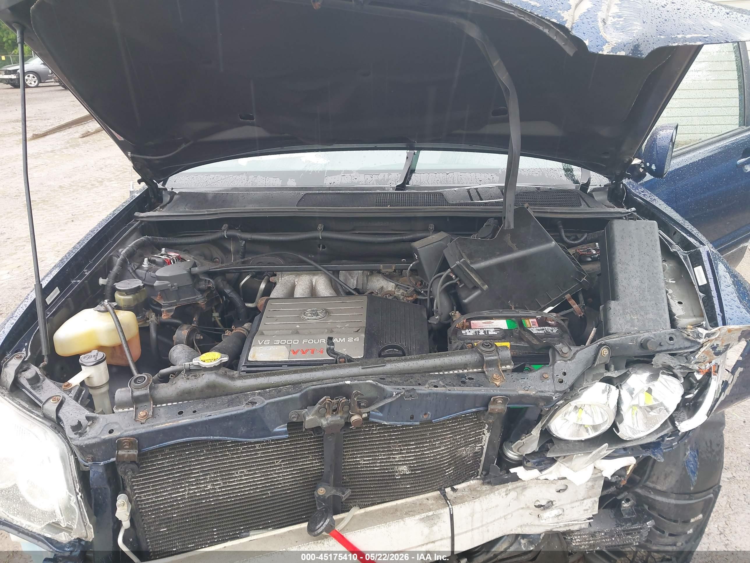 2002 Toyota Highlander V6 Blue vin: JTEGF21A620069144