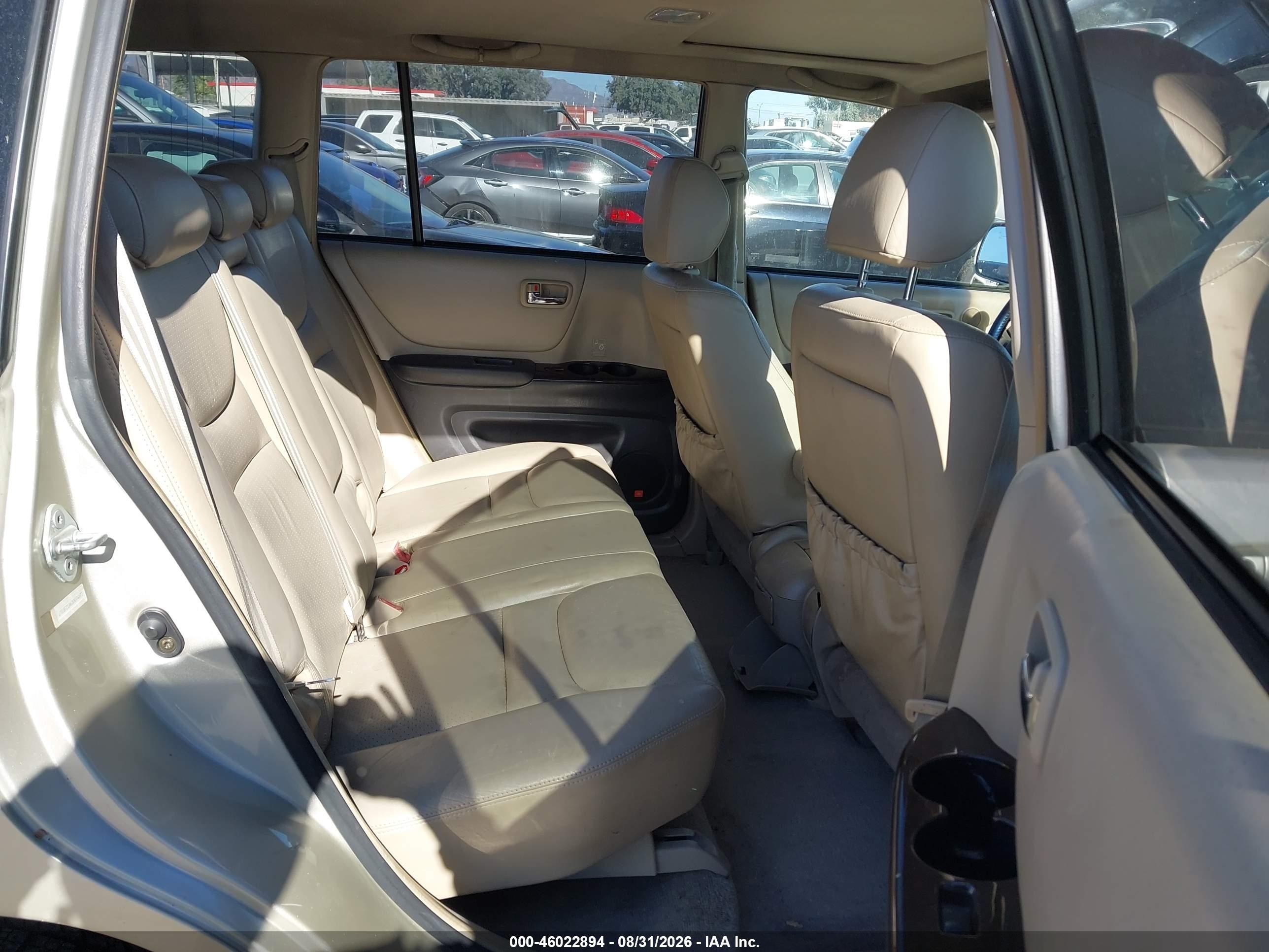 2003 Toyota Highlander Limited V6 Beige vin: JTEGF21A630074877