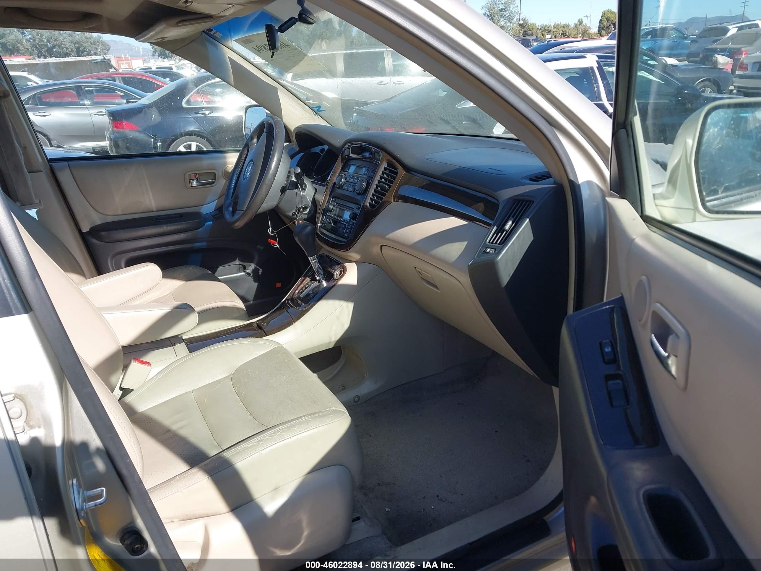 2003 Toyota Highlander Limited V6 Beige vin: JTEGF21A630074877