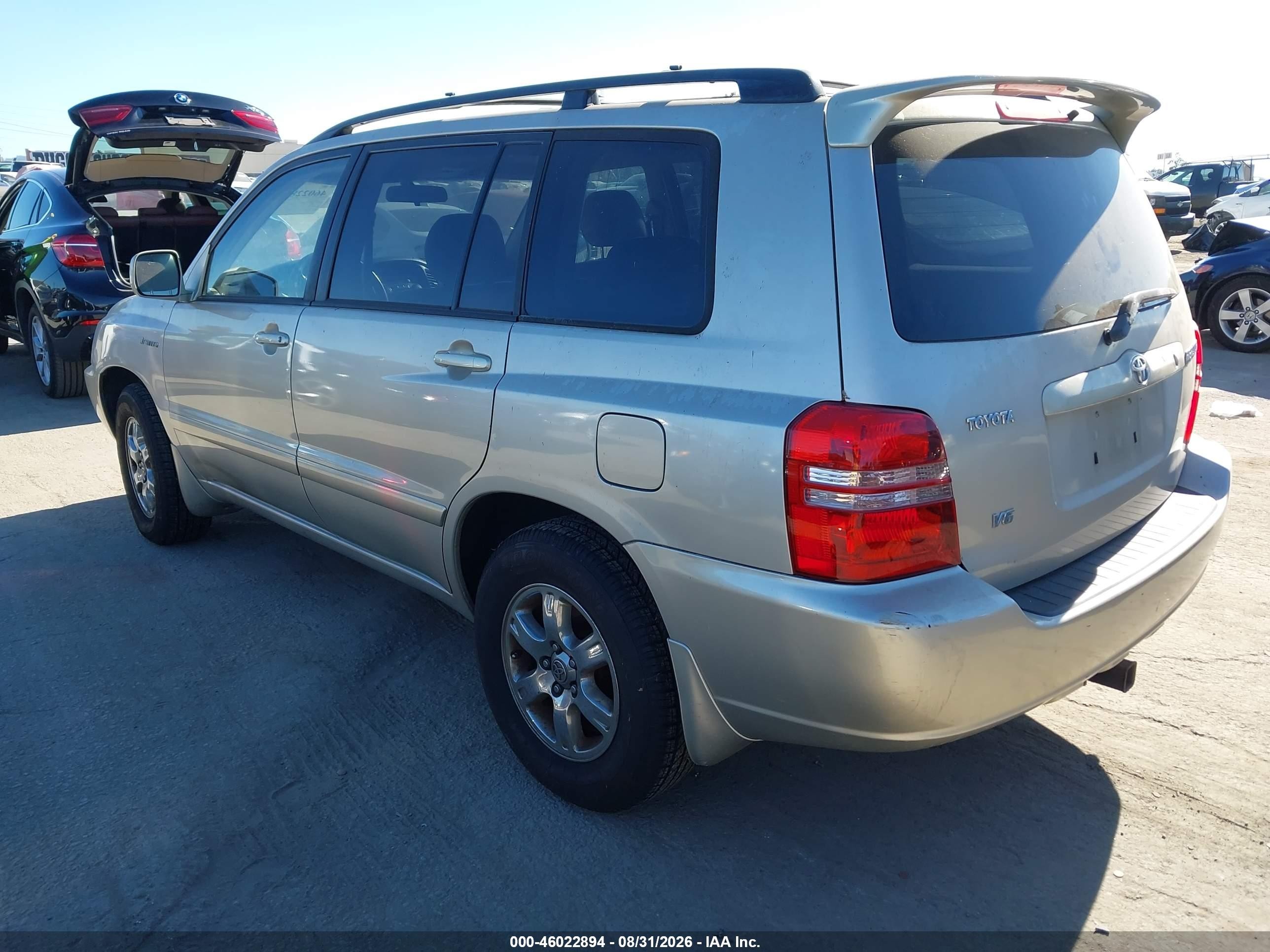 2003 Toyota Highlander Limited V6 Beige vin: JTEGF21A630074877