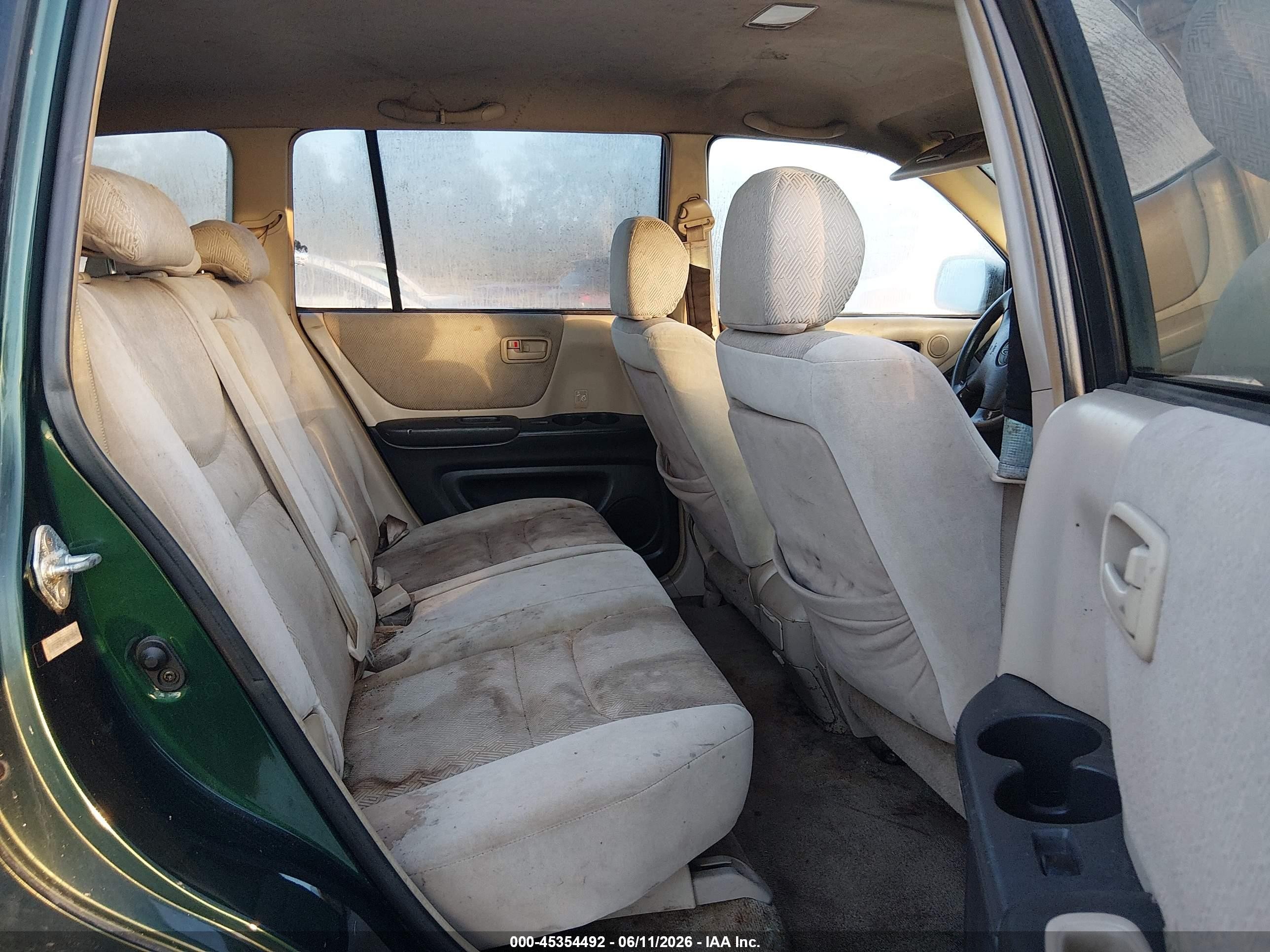 2003 Toyota Highlander V6 Green vin: JTEGF21A630078847
