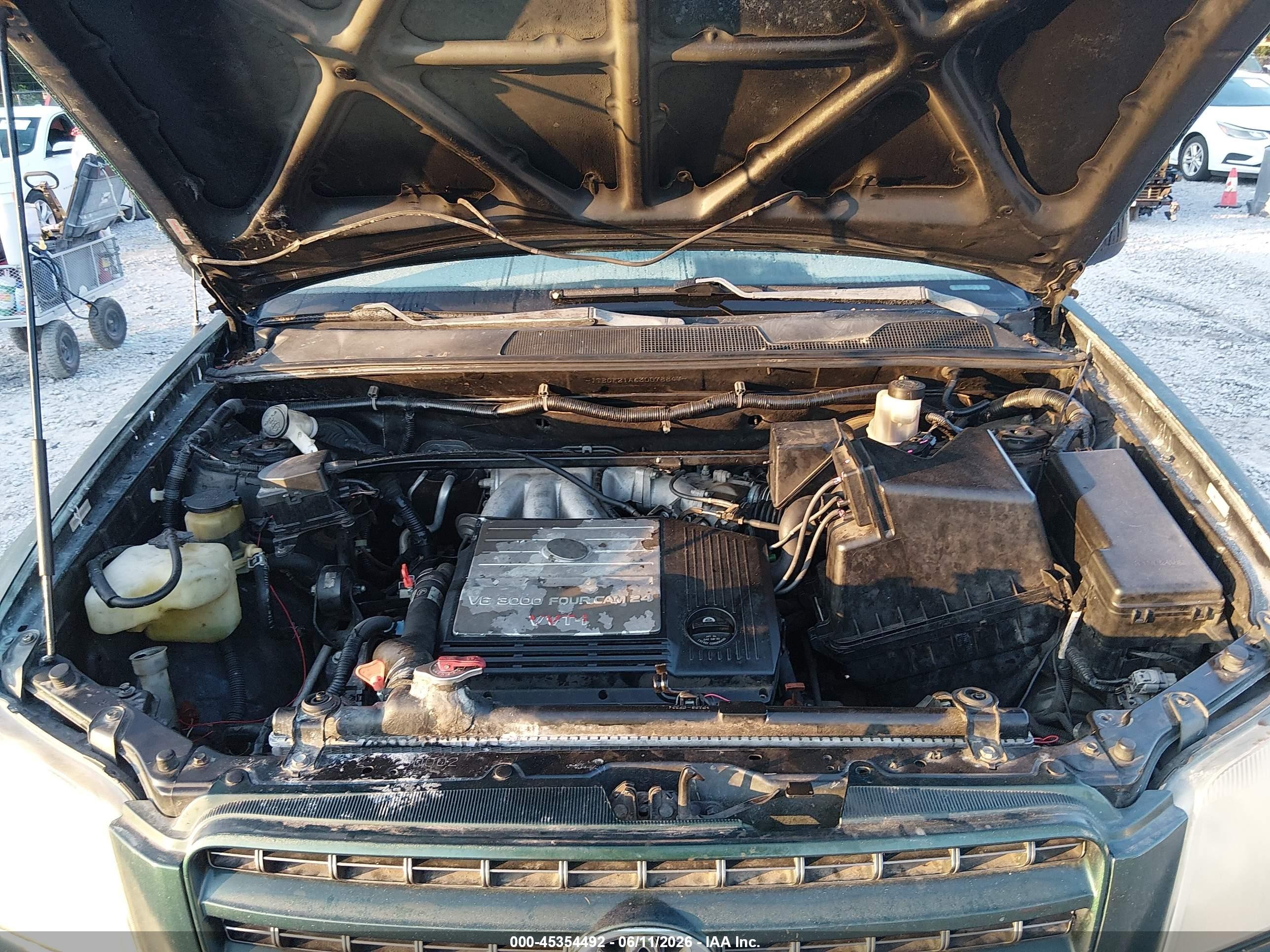 2003 Toyota Highlander V6 Green vin: JTEGF21A630078847
