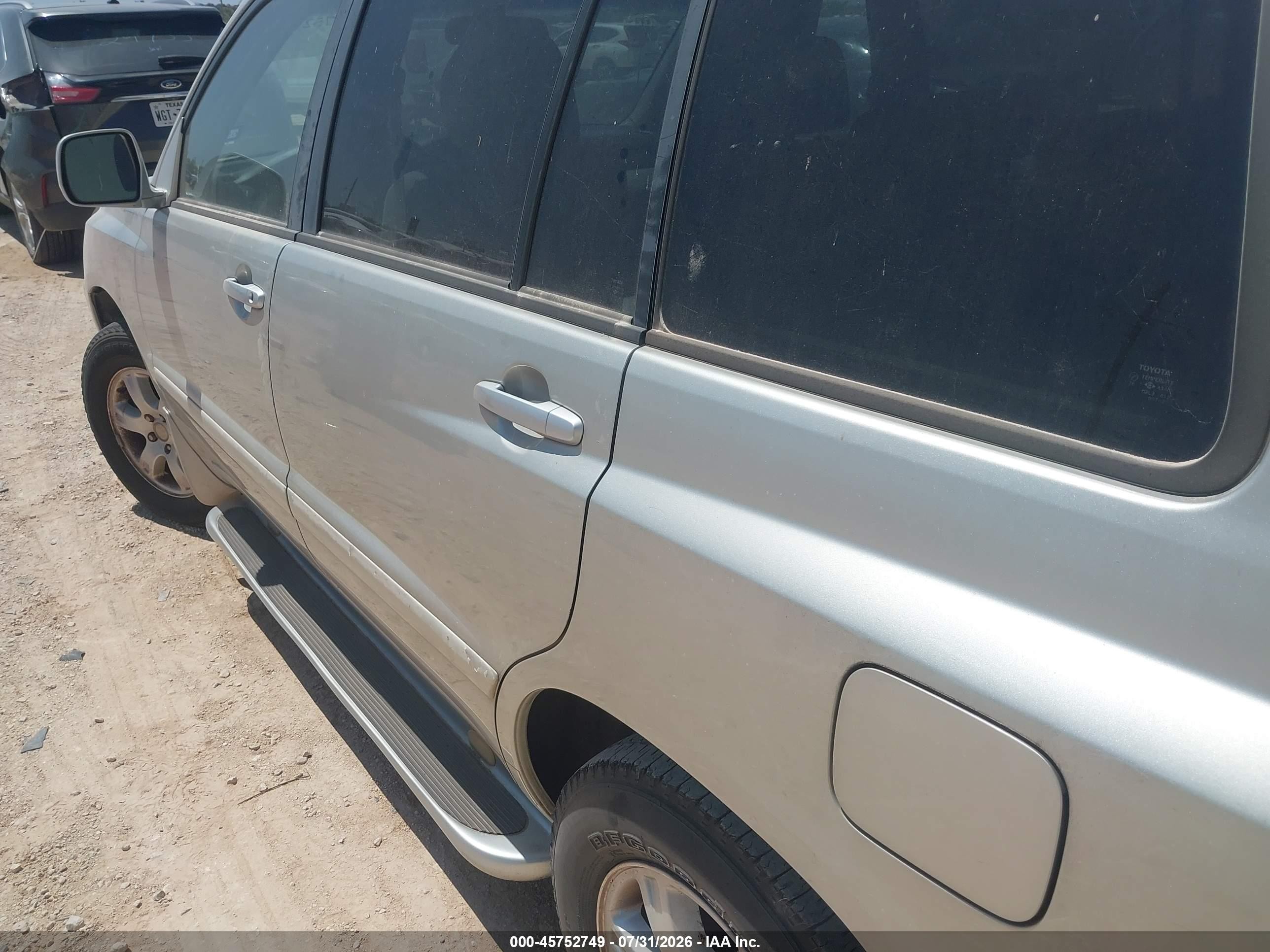 2003 Toyota Highlander V6 Silver vin: JTEGF21A630107540