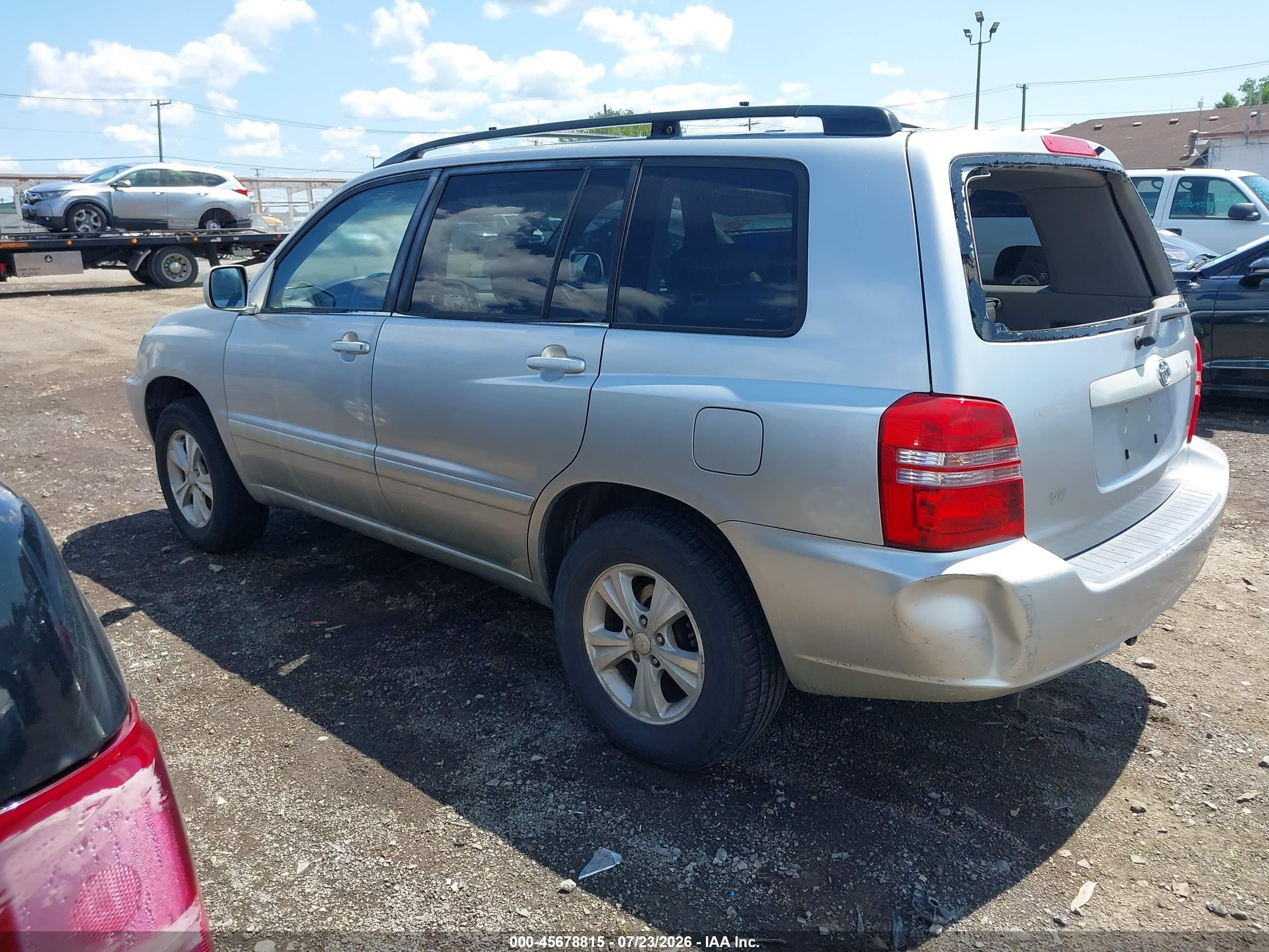 2001 Toyota Highlander V6 Серебряный vin: JTEGF21A710005273