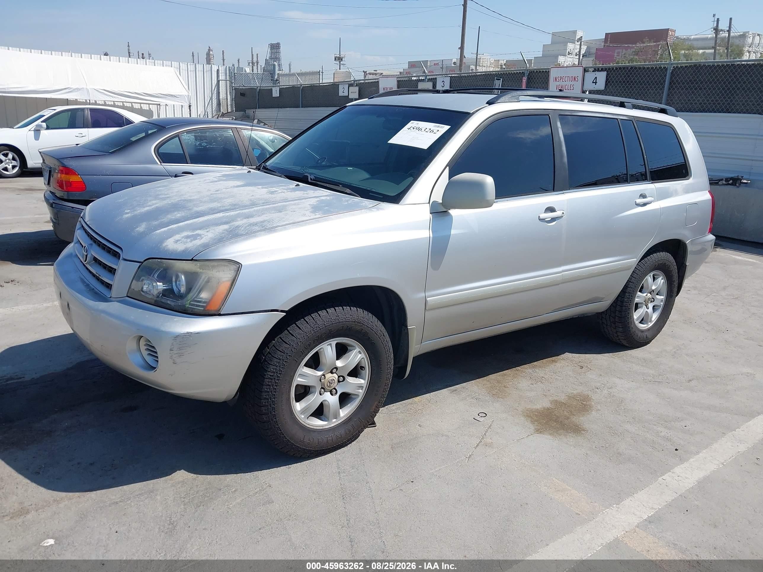 2001 Toyota Highlander V6 Silver vin: JTEGF21A710023126