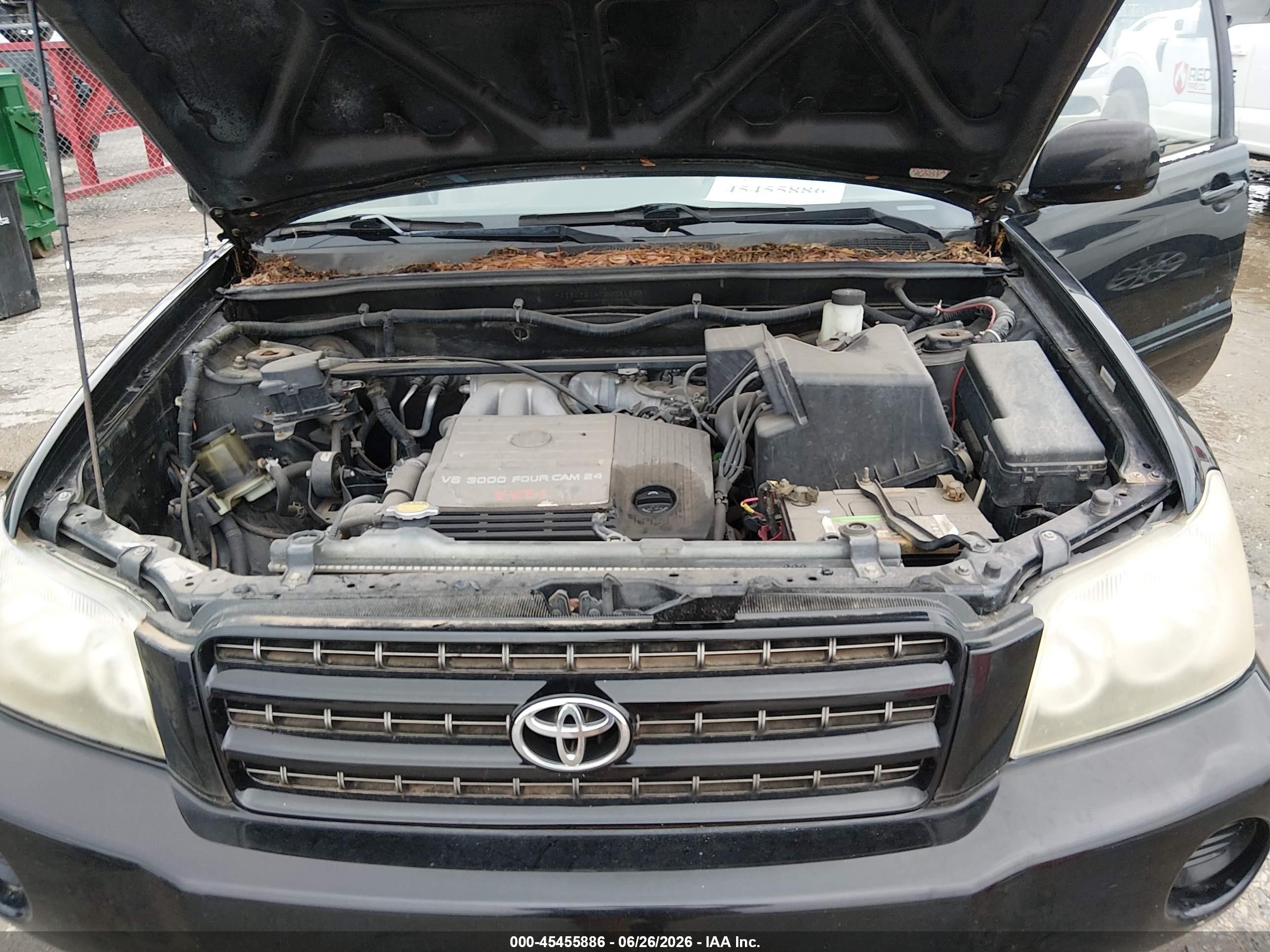 2002 Toyota Highlander V6 Black vin: JTEGF21A720031423