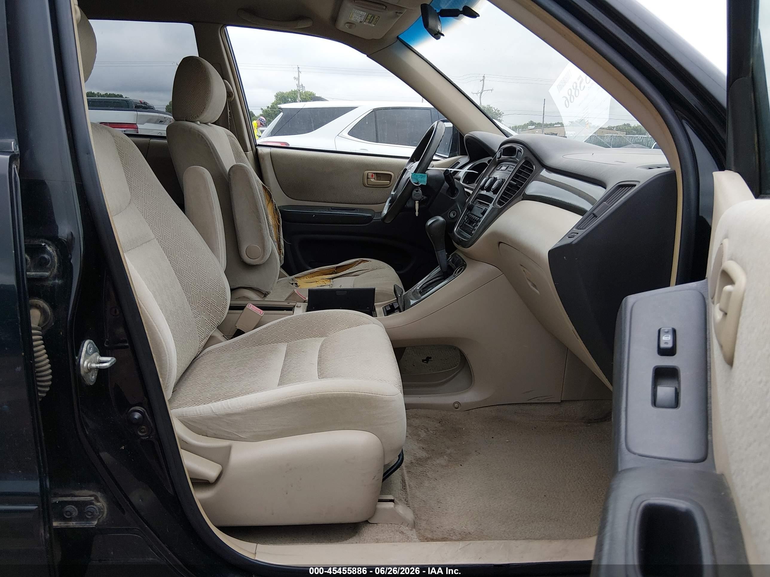 2002 Toyota Highlander V6 Black vin: JTEGF21A720031423