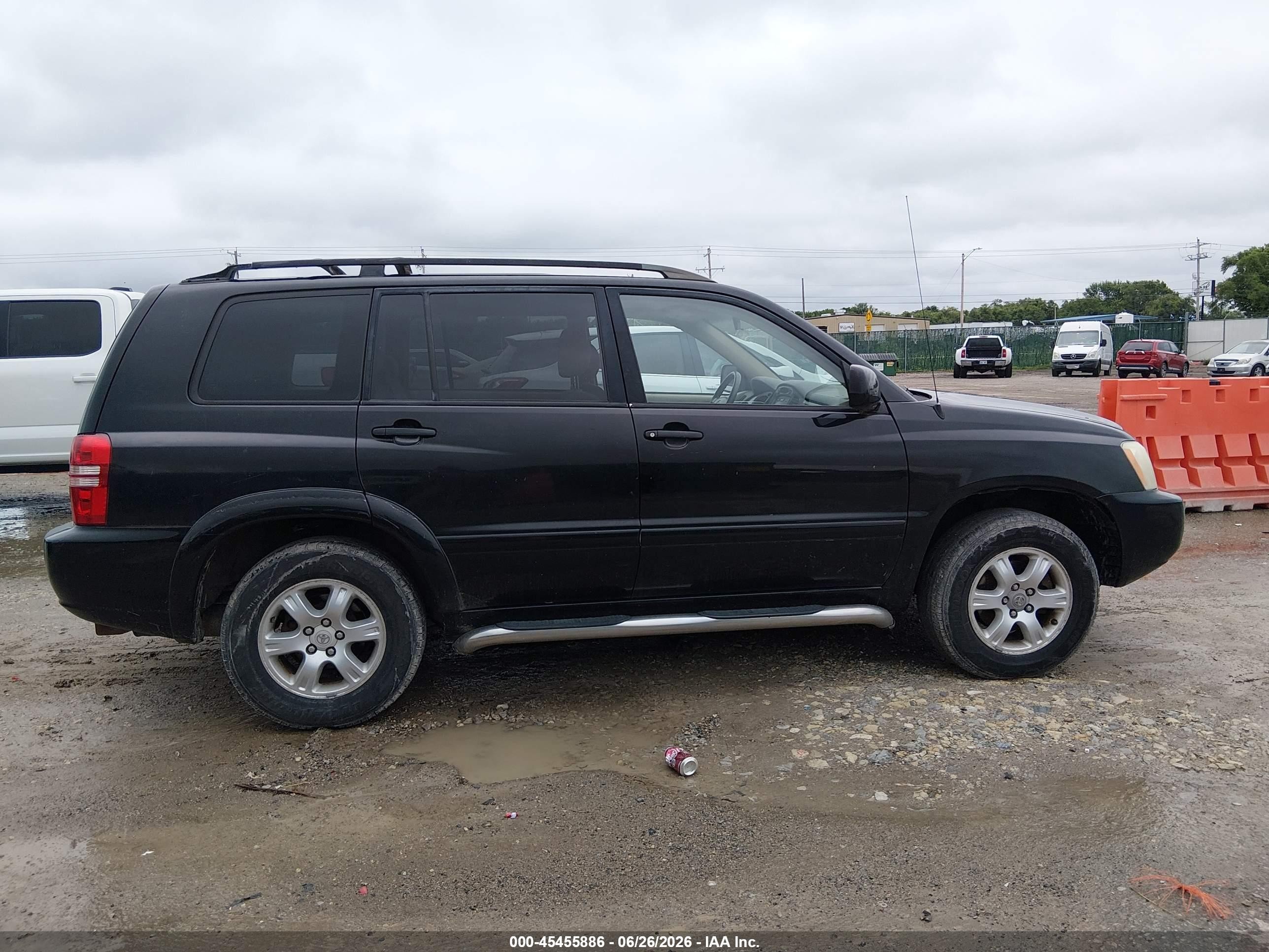 2002 Toyota Highlander V6 Black vin: JTEGF21A720031423