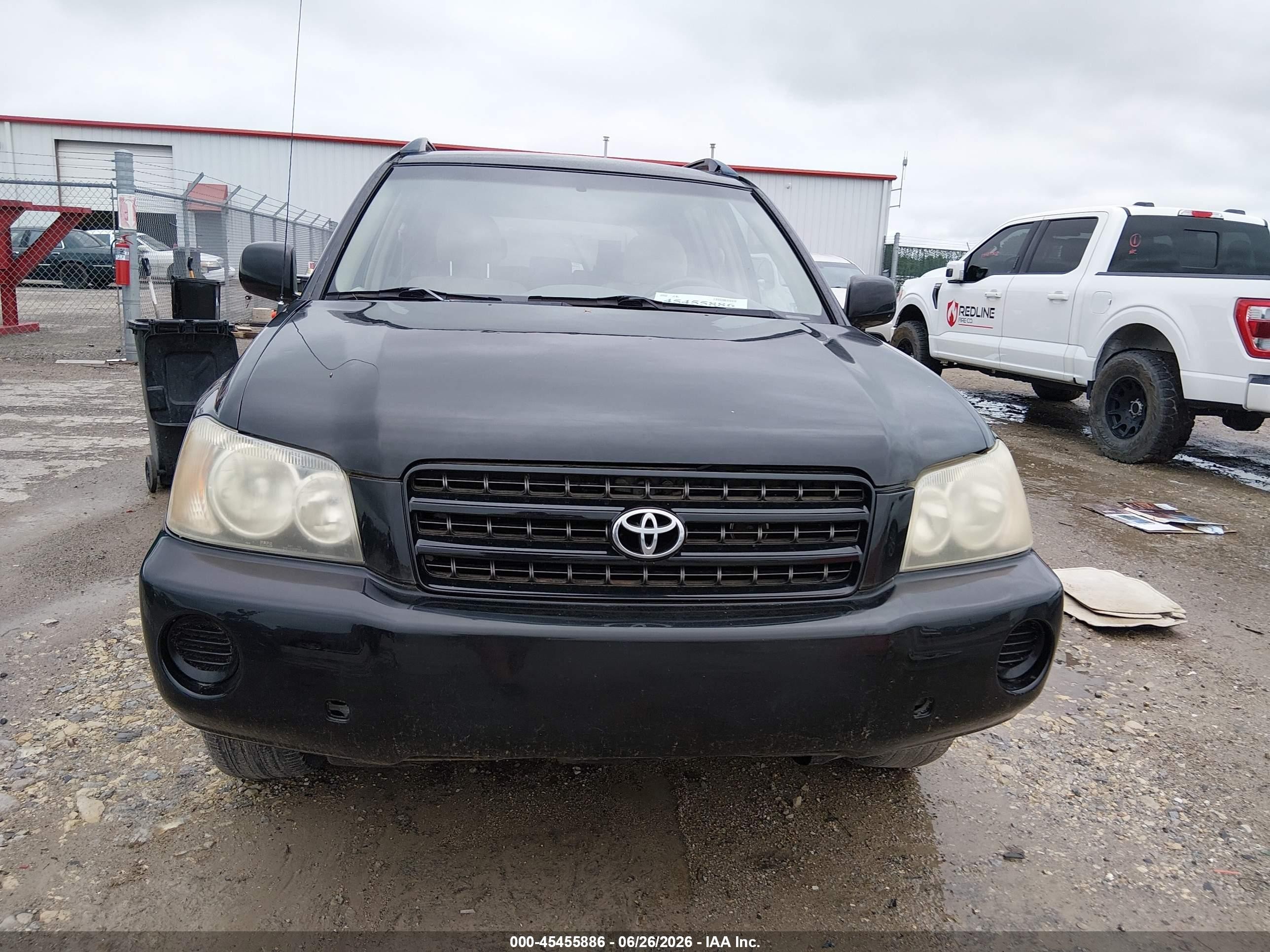 2002 Toyota Highlander V6 Black vin: JTEGF21A720031423