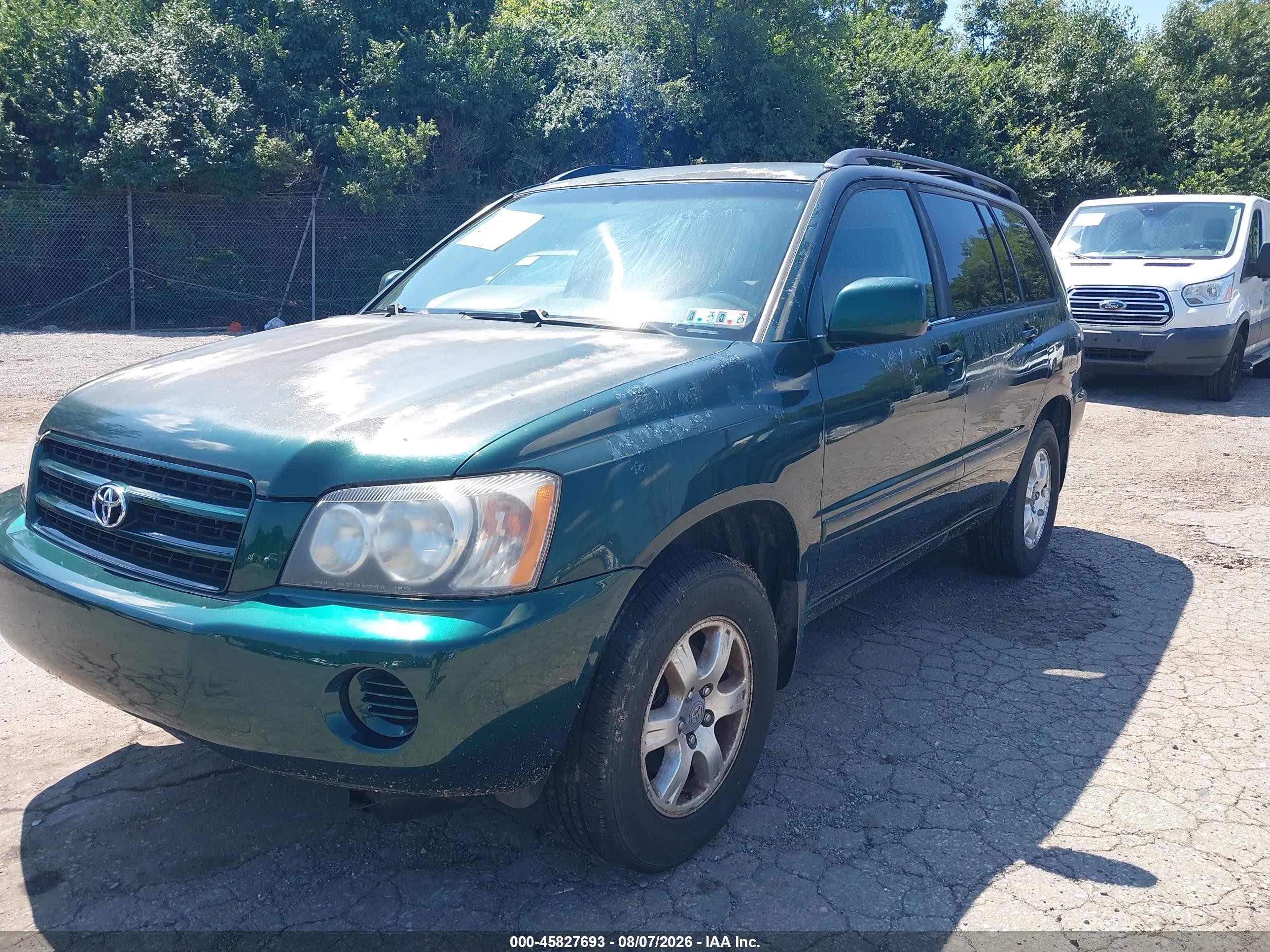 2003 Toyota Highlander V6 Green vin: JTEGF21A730088173