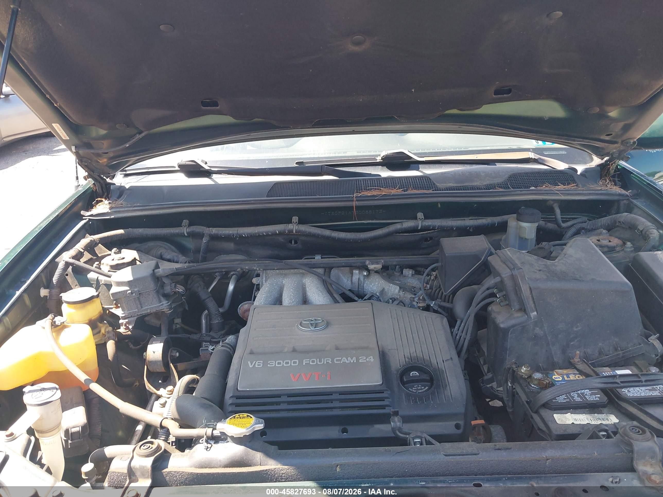 2003 Toyota Highlander V6 Green vin: JTEGF21A730088173