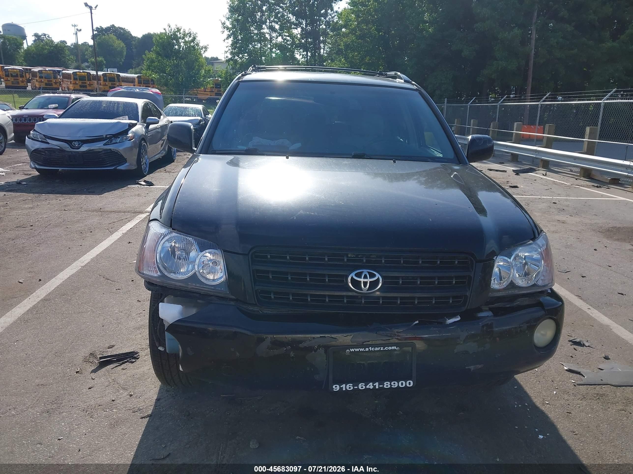 2003 Toyota Highlander Limited V6 Black vin: JTEGF21A730105148