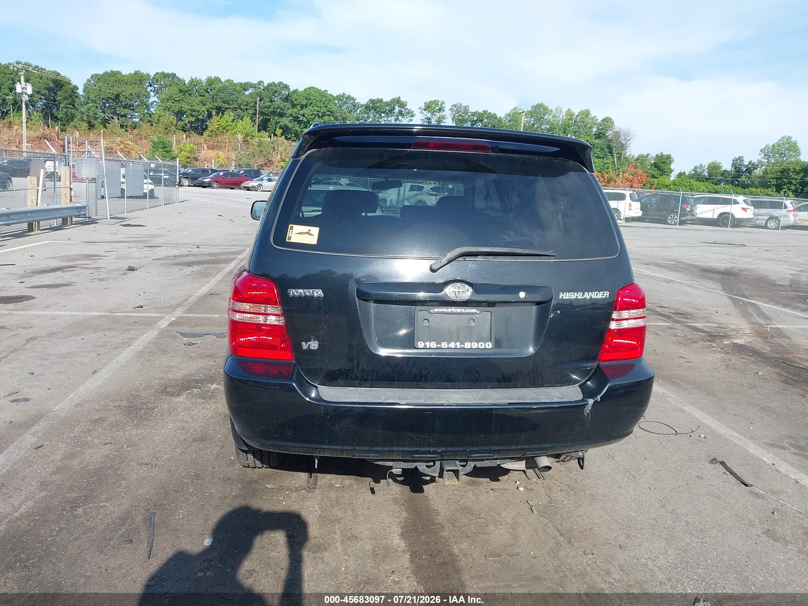 2003 Toyota Highlander Limited V6 Black vin: JTEGF21A730105148