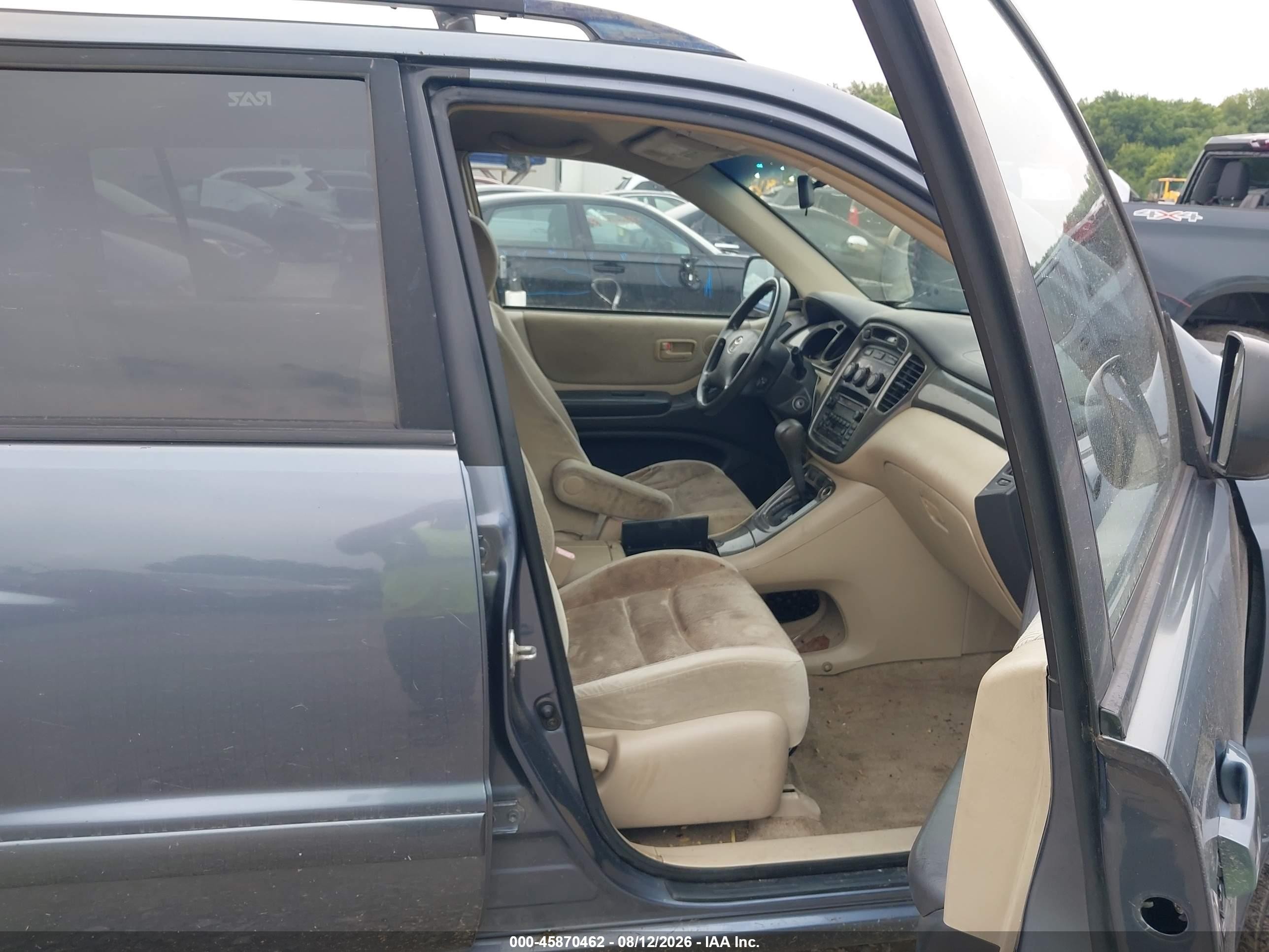 2003 Toyota Highlander V6 Blue vin: JTEGF21A730109829
