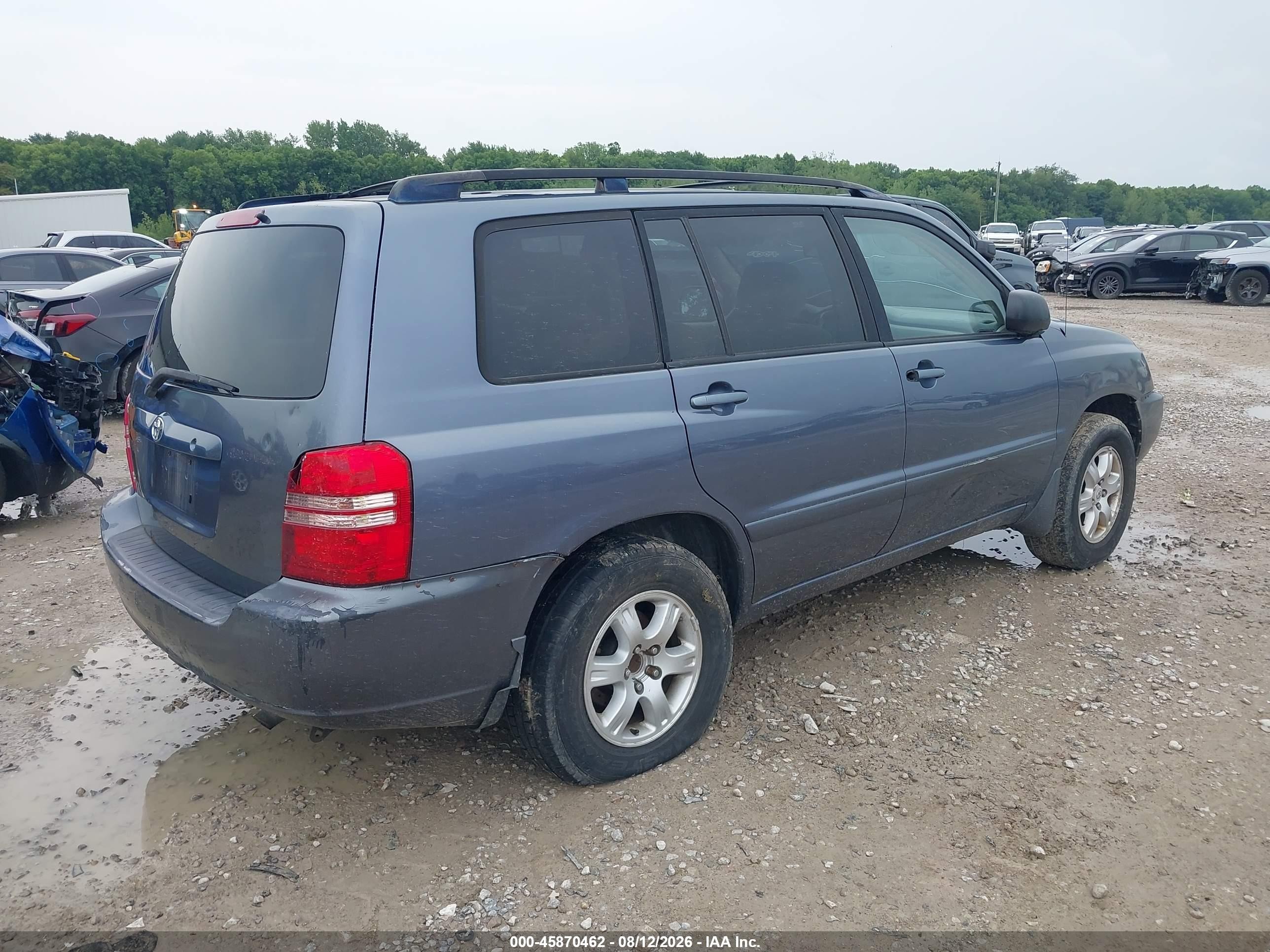 2003 Toyota Highlander V6 Blue vin: JTEGF21A730109829