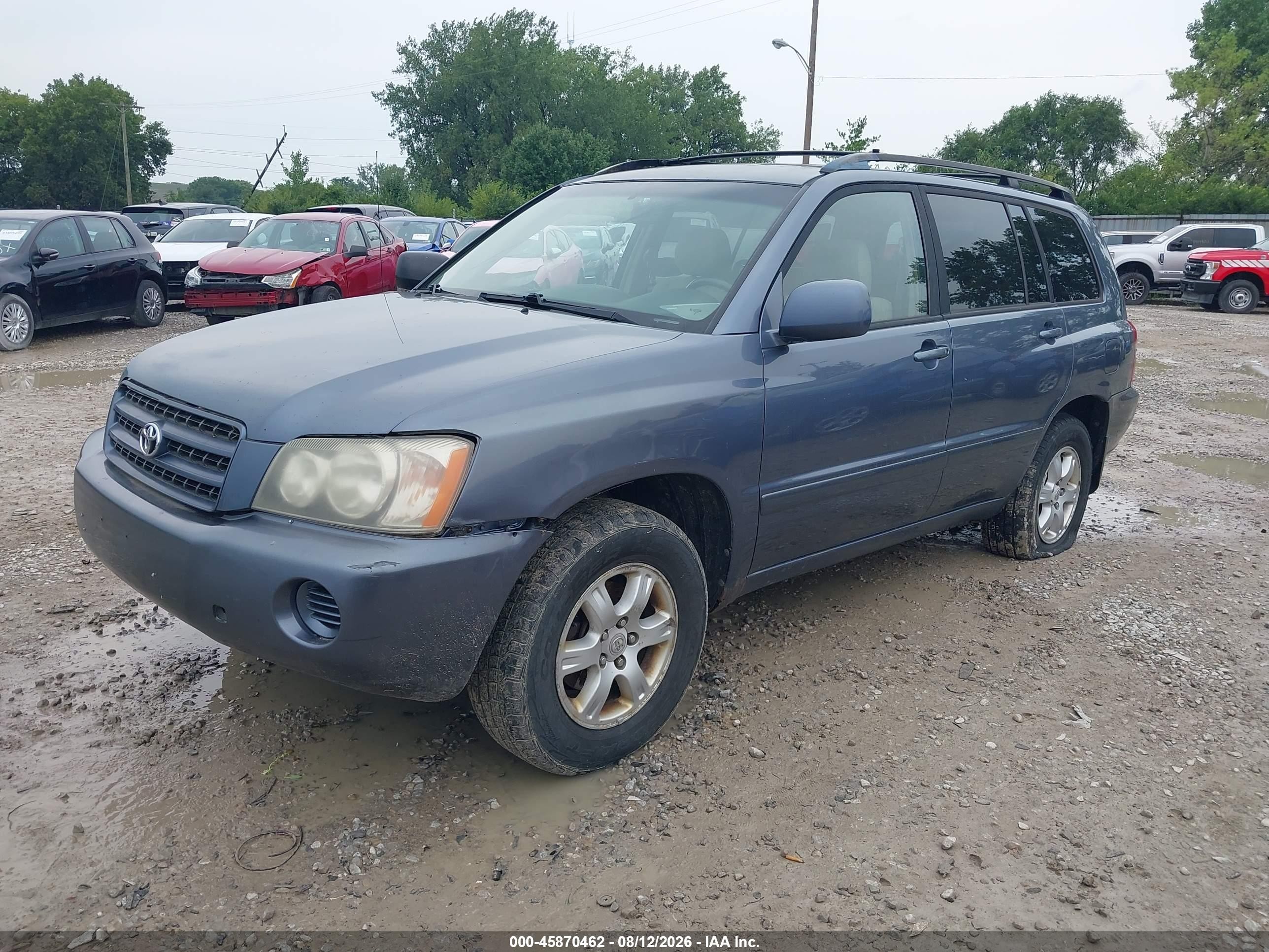 2003 Toyota Highlander V6 Blue vin: JTEGF21A730109829