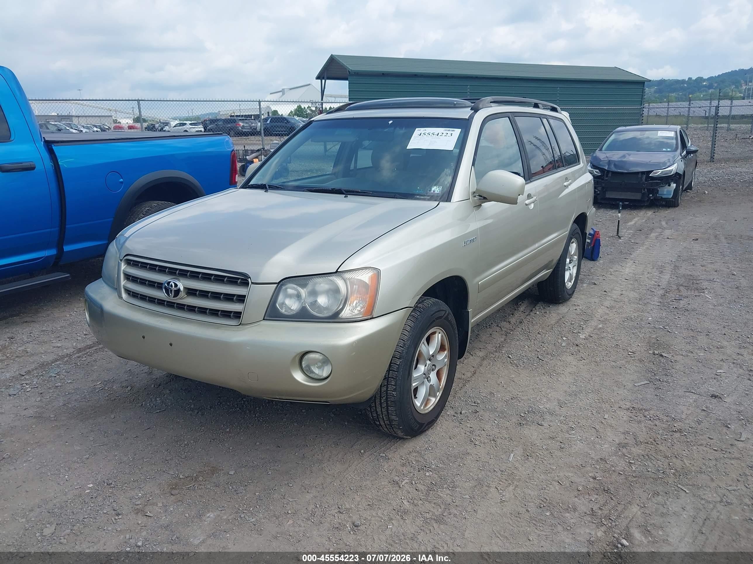 2001 Toyota Highlander V6 Brown vin: JTEGF21A810025533