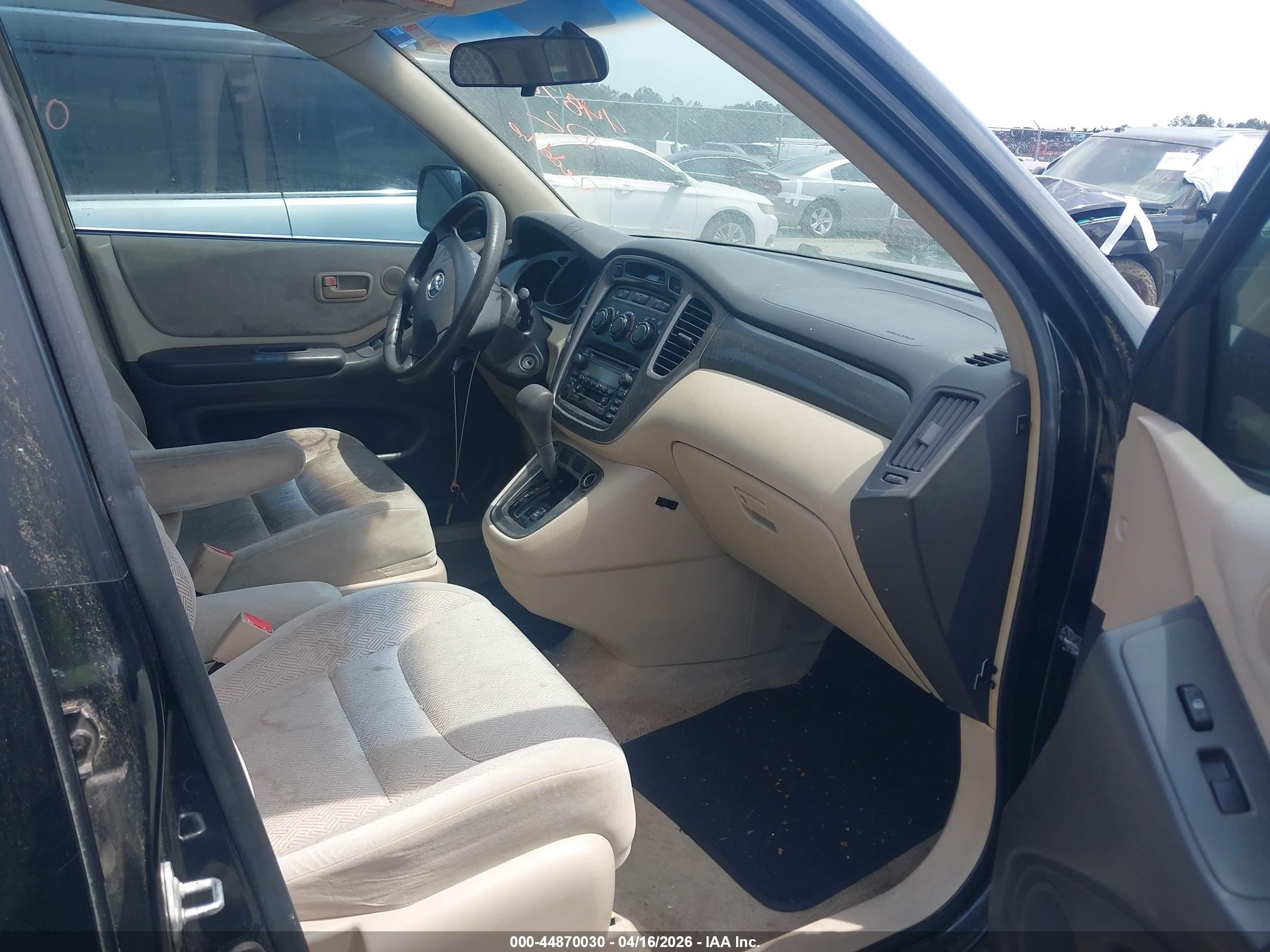 2001 Toyota Highlander V6 Black vin: JTEGF21A810026536