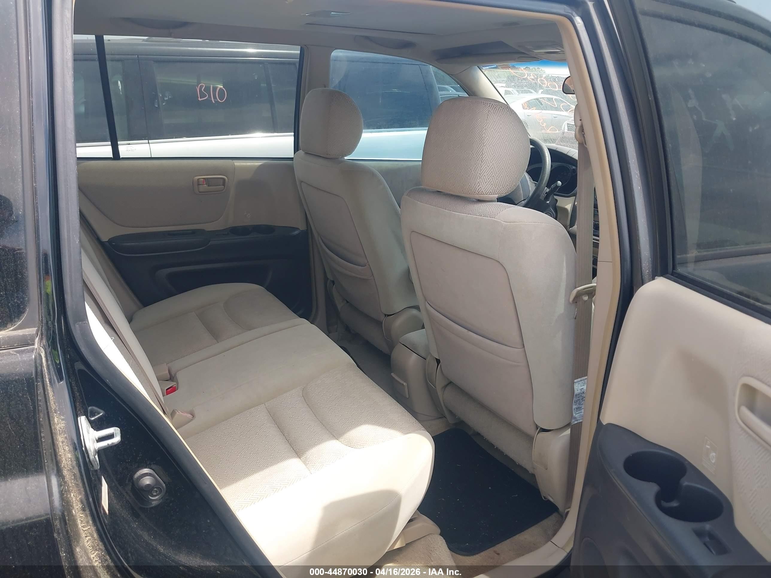 2001 Toyota Highlander V6 Black vin: JTEGF21A810026536