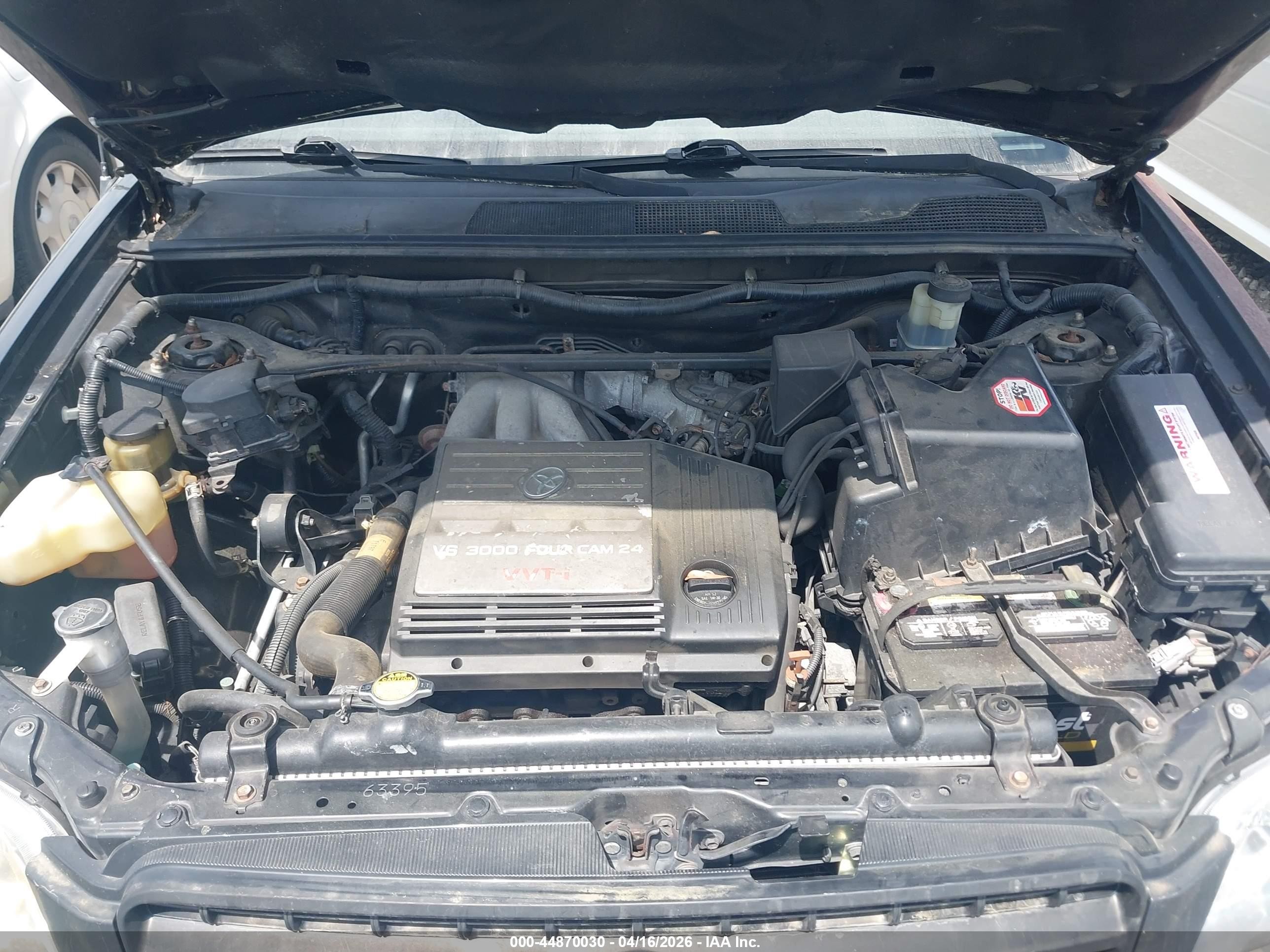 2001 Toyota Highlander V6 Black vin: JTEGF21A810026536