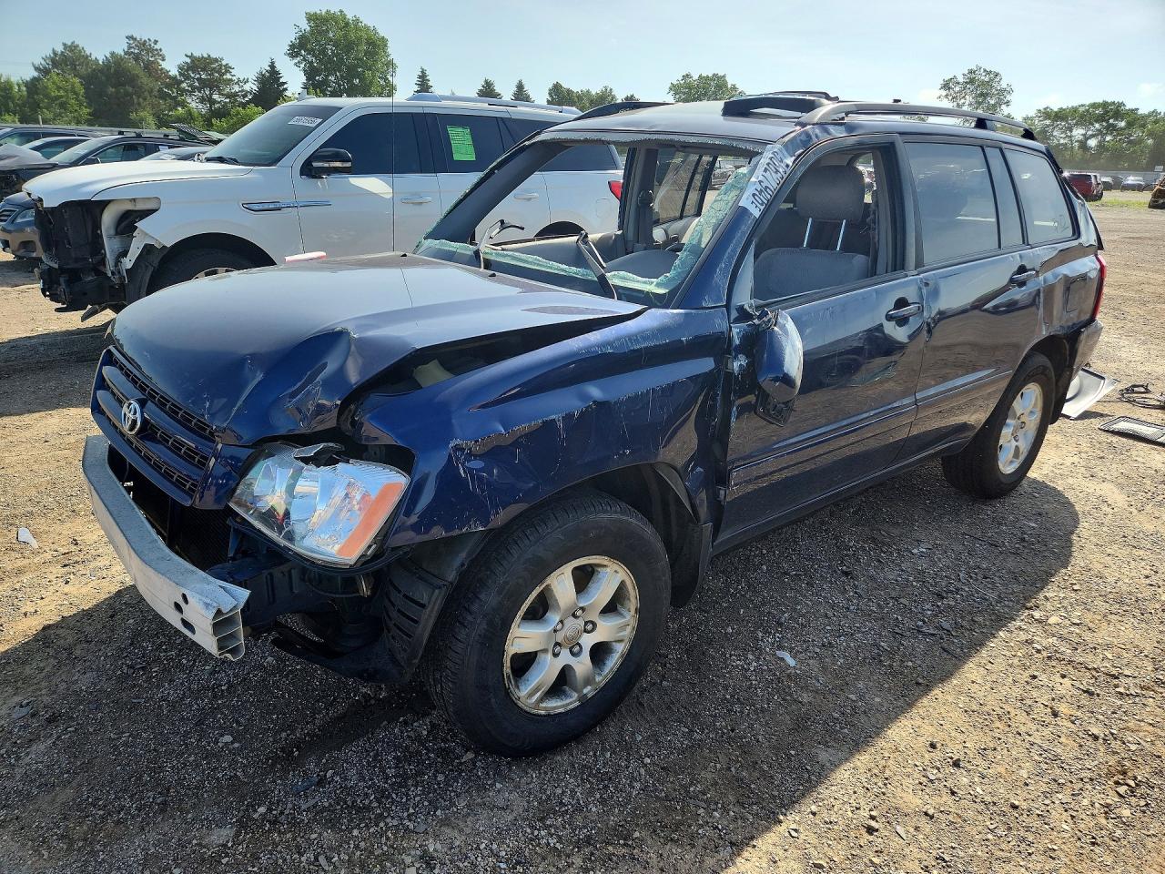 2003 Toyota Highlander Limited Синий vin: JTEGF21A830084665
