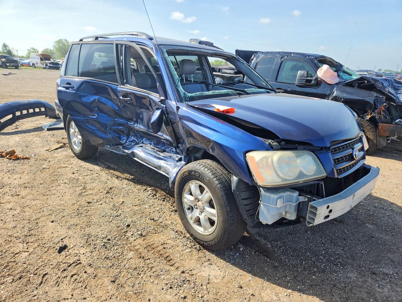 2003 Toyota Highlander Limited Синий vin: JTEGF21A830084665