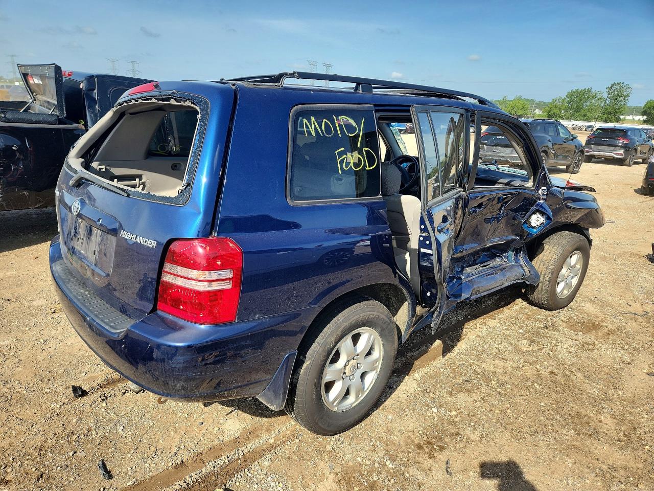 2003 Toyota Highlander Limited Синий vin: JTEGF21A830084665