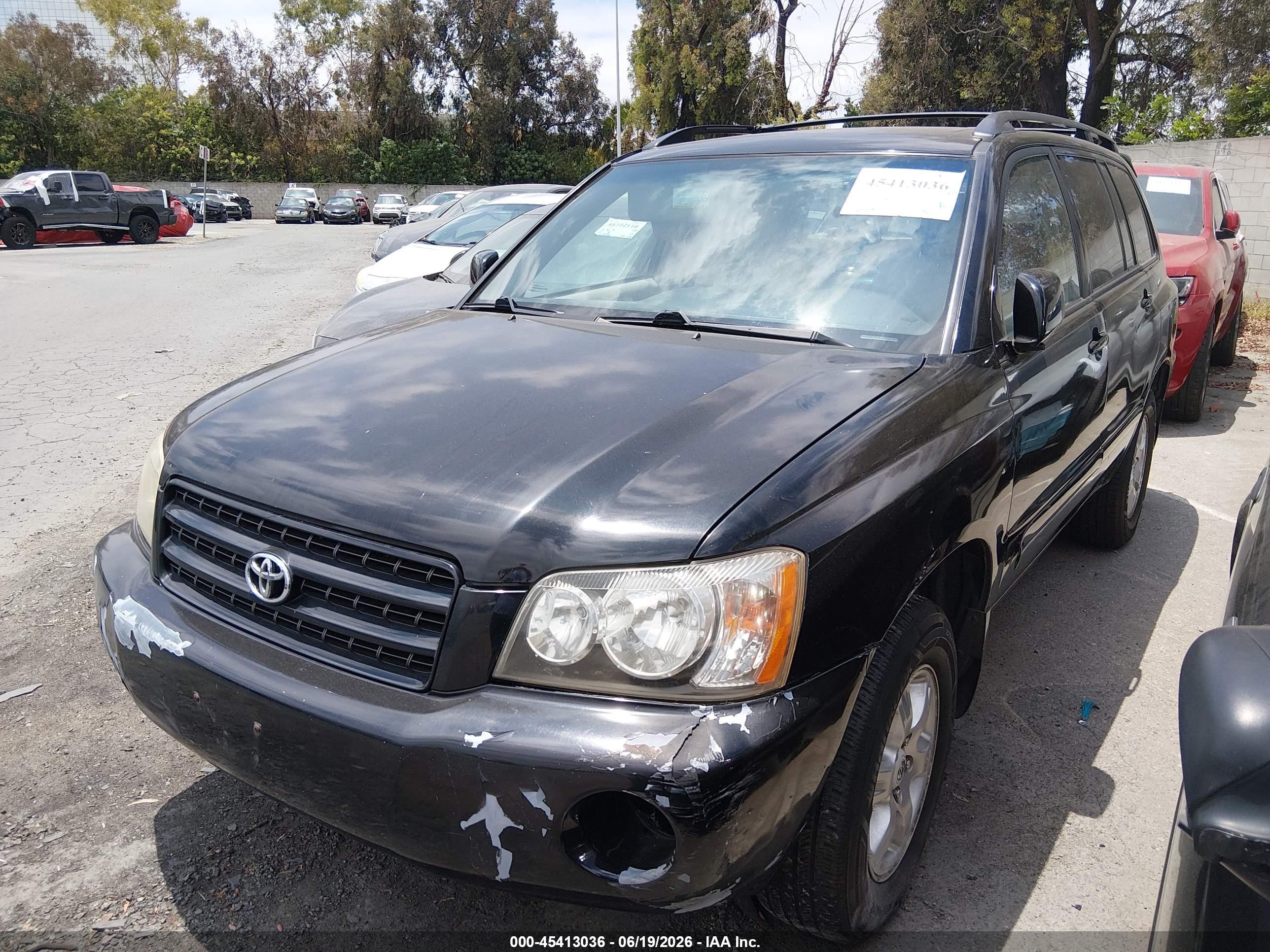 2003 Toyota Highlander V6 Black vin: JTEGF21A830091132
