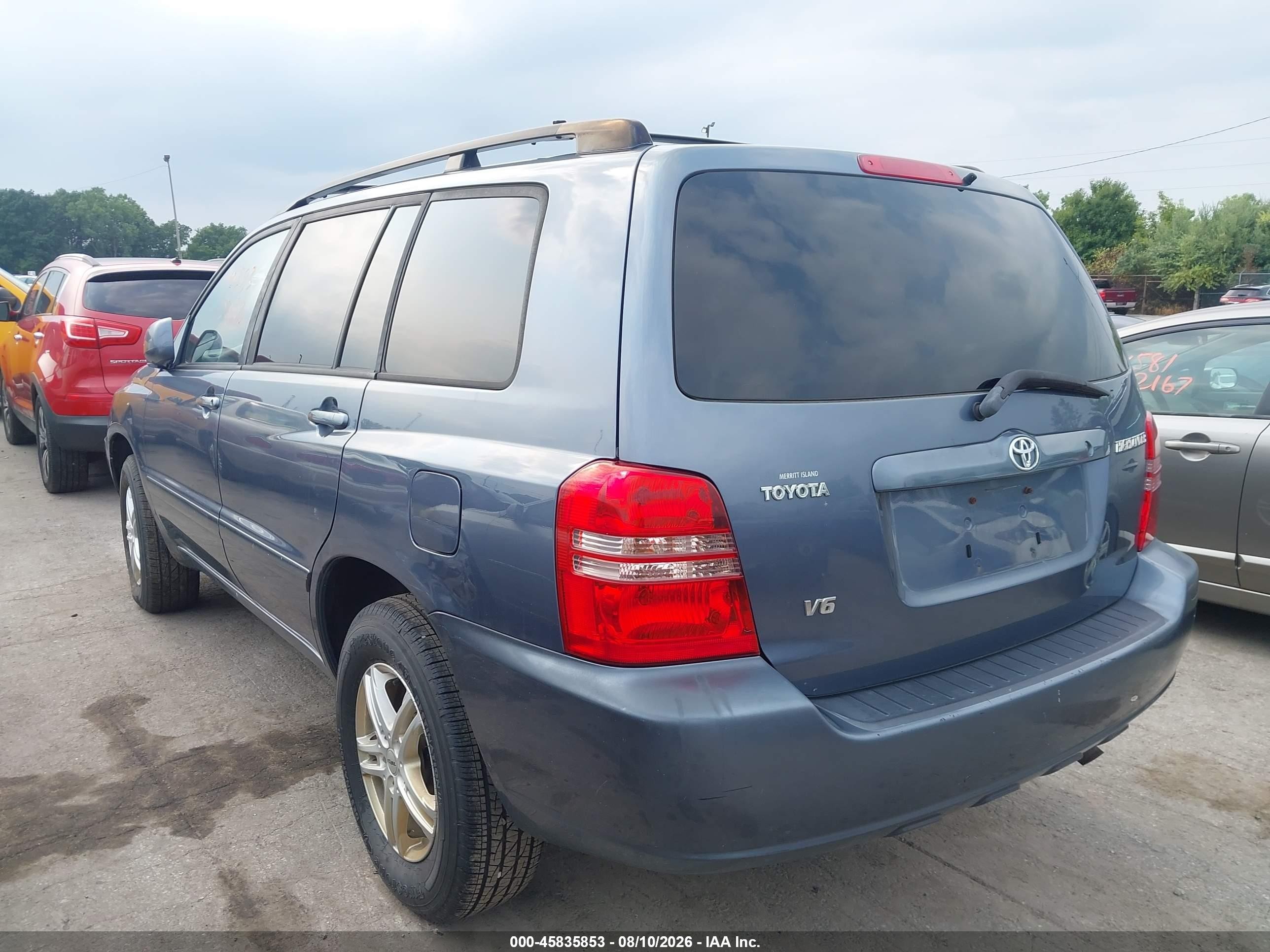 2003 Toyota Highlander V6 Blue vin: JTEGF21A830105515