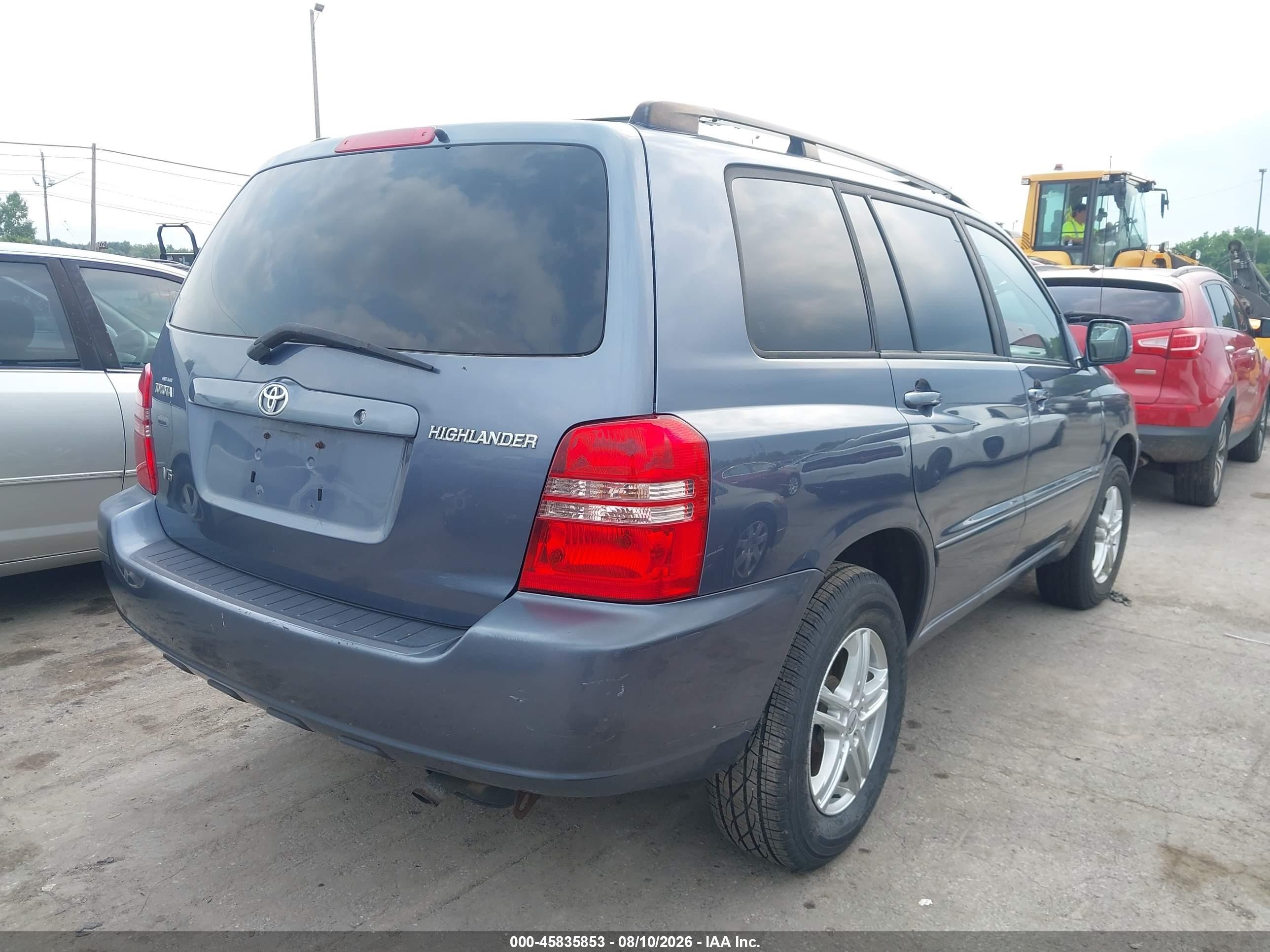 2003 Toyota Highlander V6 Blue vin: JTEGF21A830105515