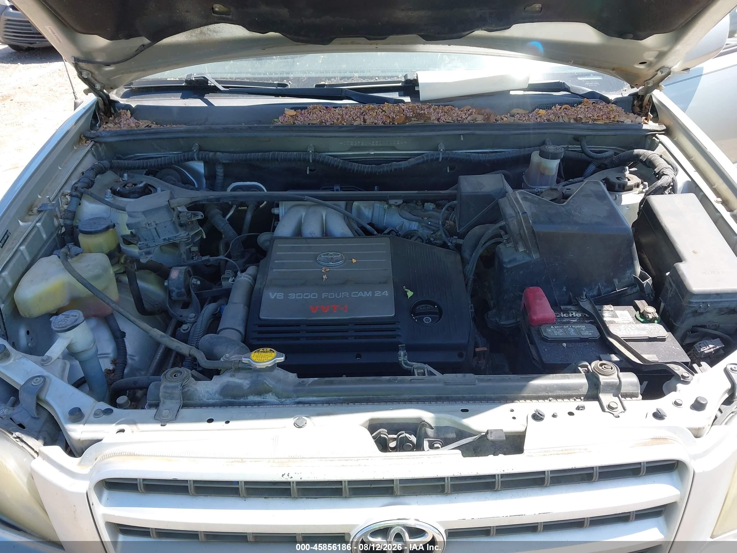 2003 Toyota Highlander V6 Silver vin: JTEGF21A830111024