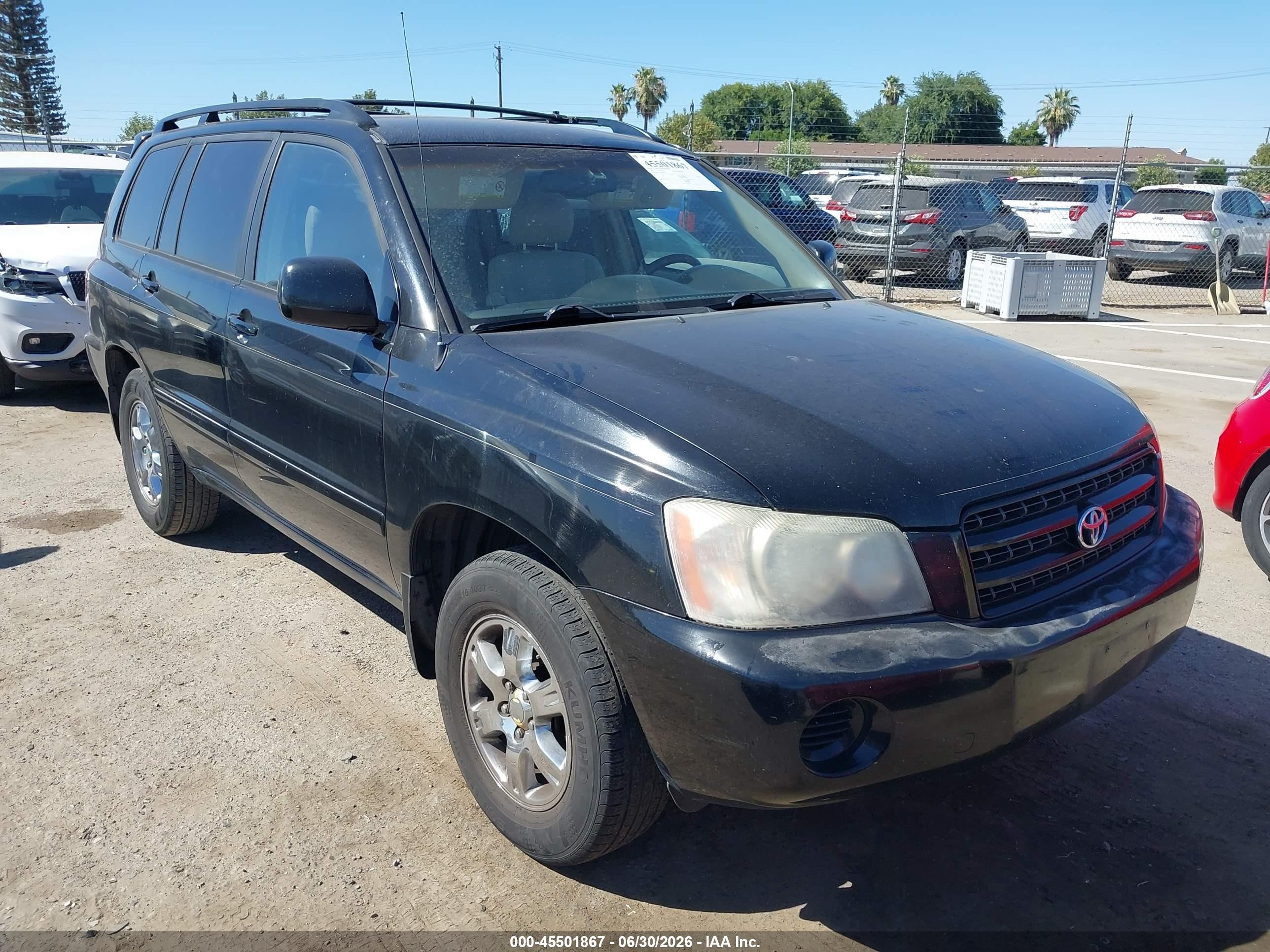 2003 Toyota Highlander V6 Черный vin: JTEGF21A830120113