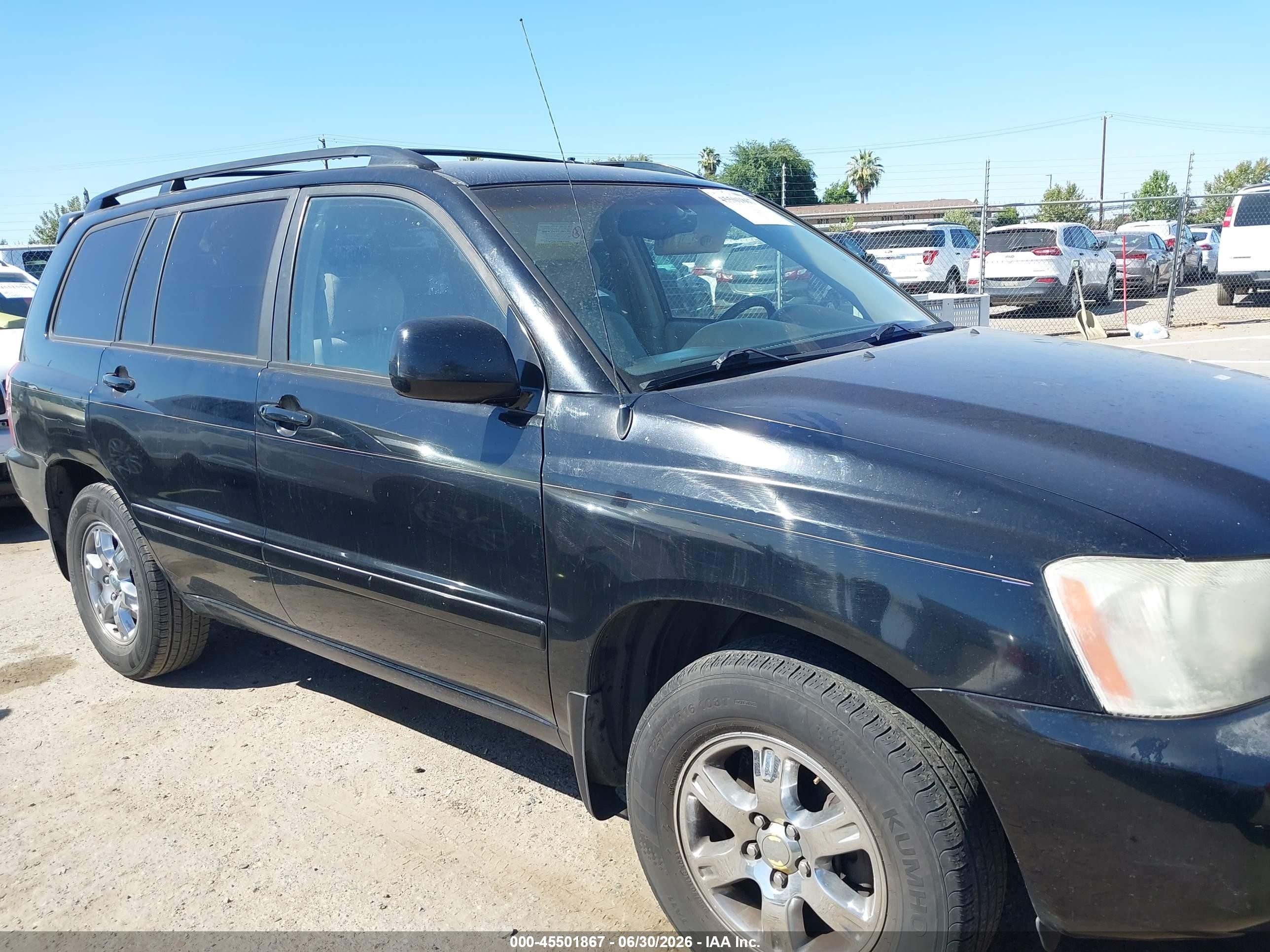 2003 Toyota Highlander V6 Черный vin: JTEGF21A830120113