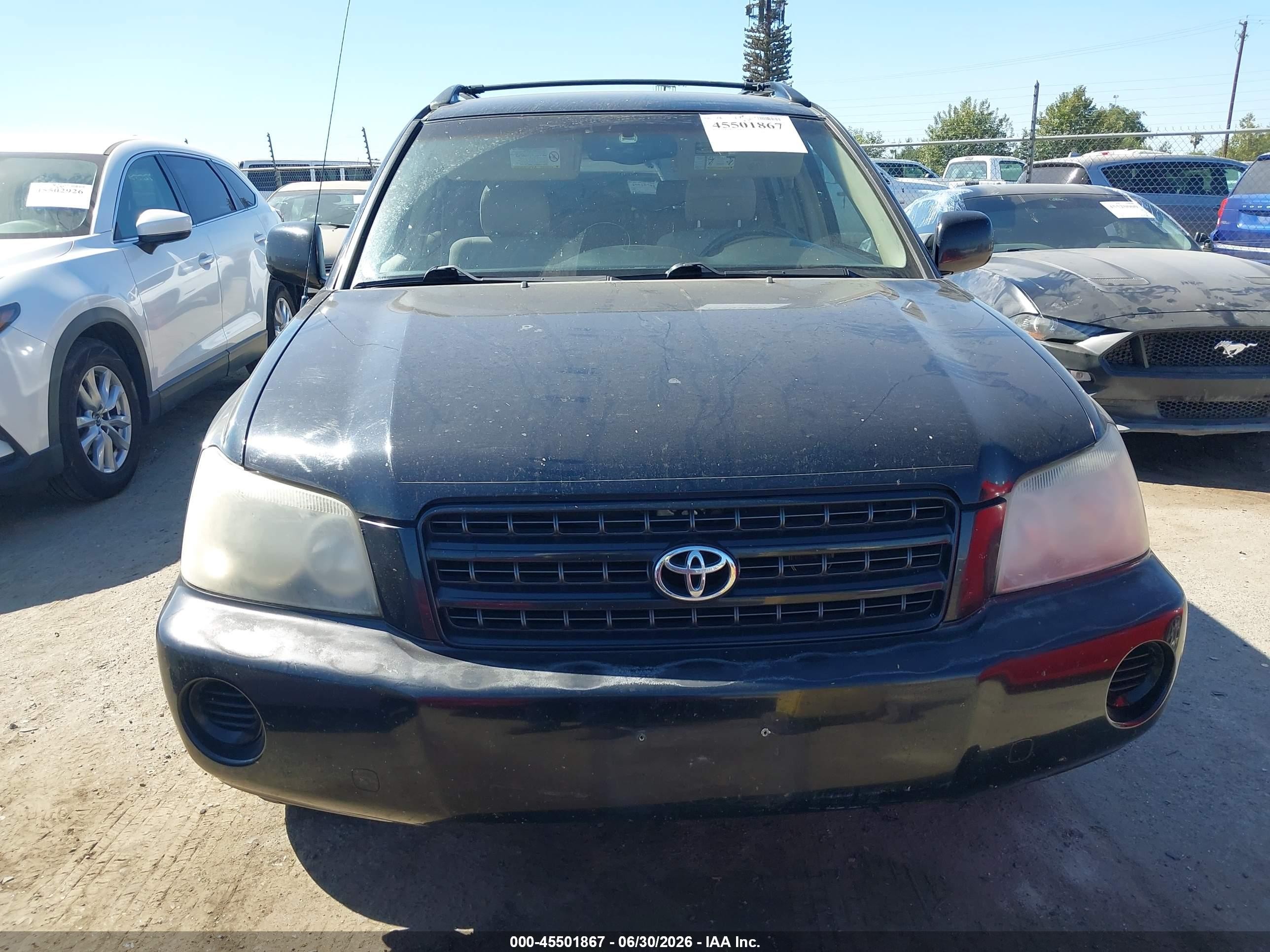 2003 Toyota Highlander V6 Черный vin: JTEGF21A830120113