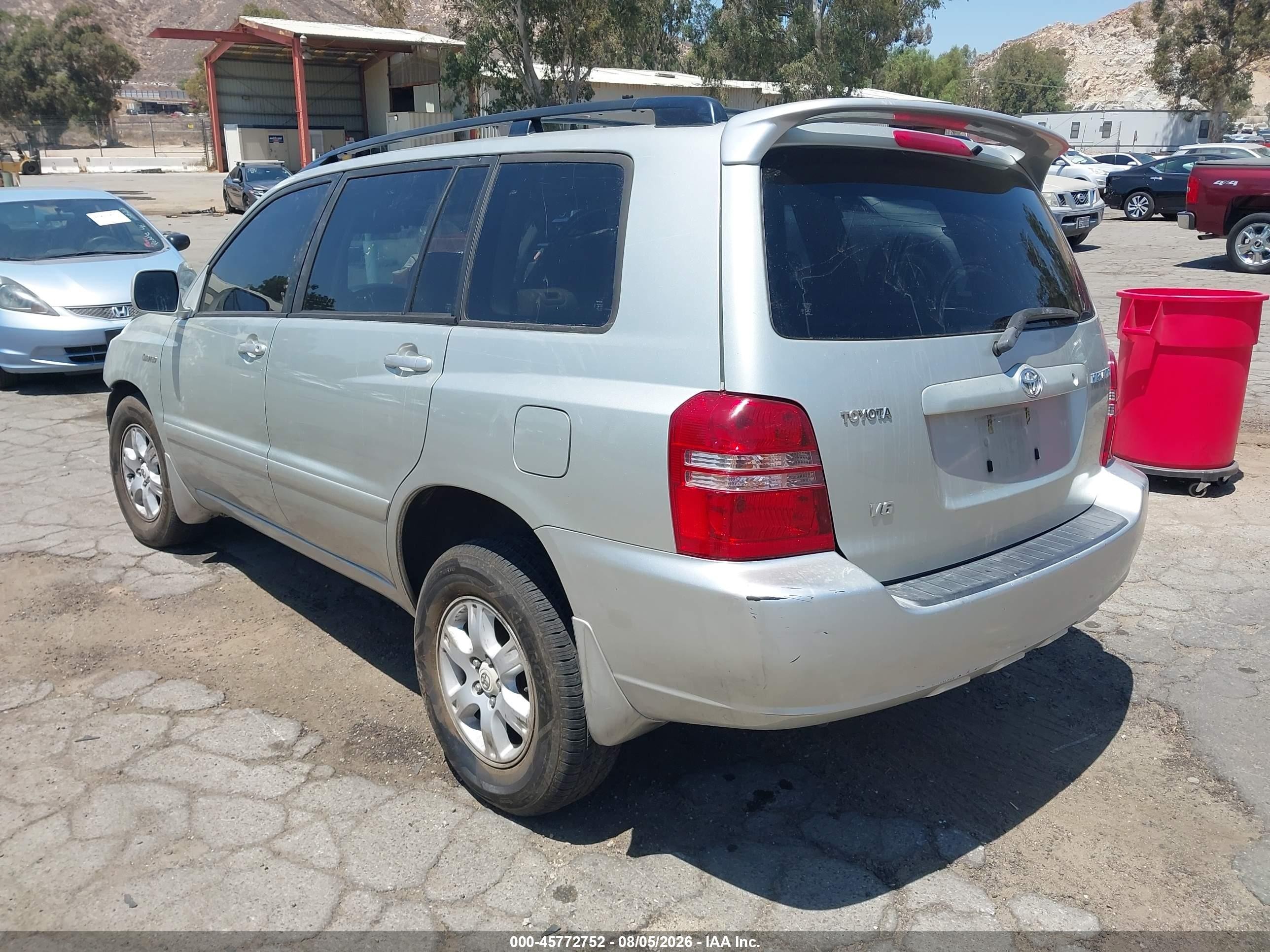 2003 Toyota Highlander Limited V6 Silver vin: JTEGF21A930092967