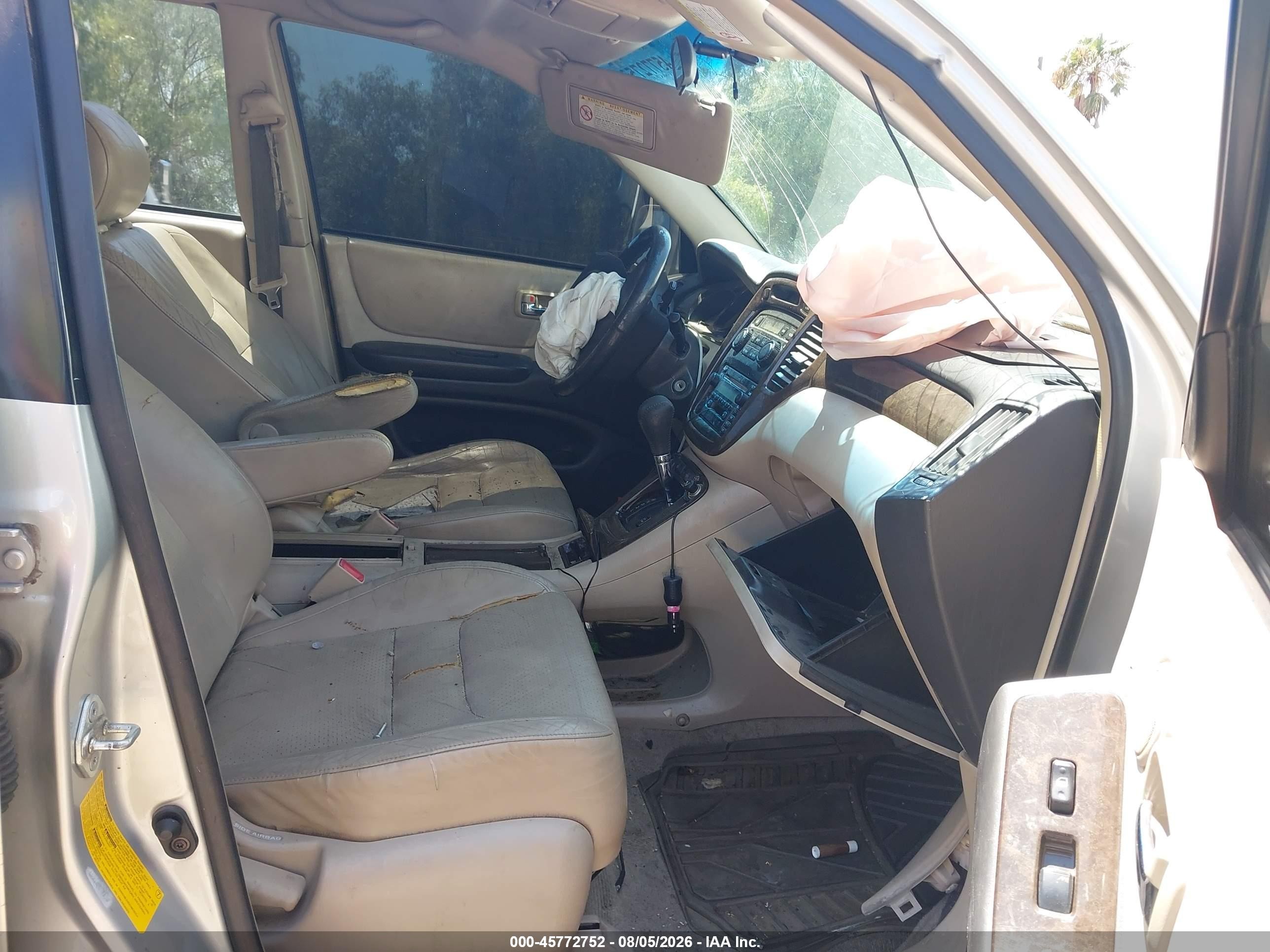 2003 Toyota Highlander Limited V6 Silver vin: JTEGF21A930092967