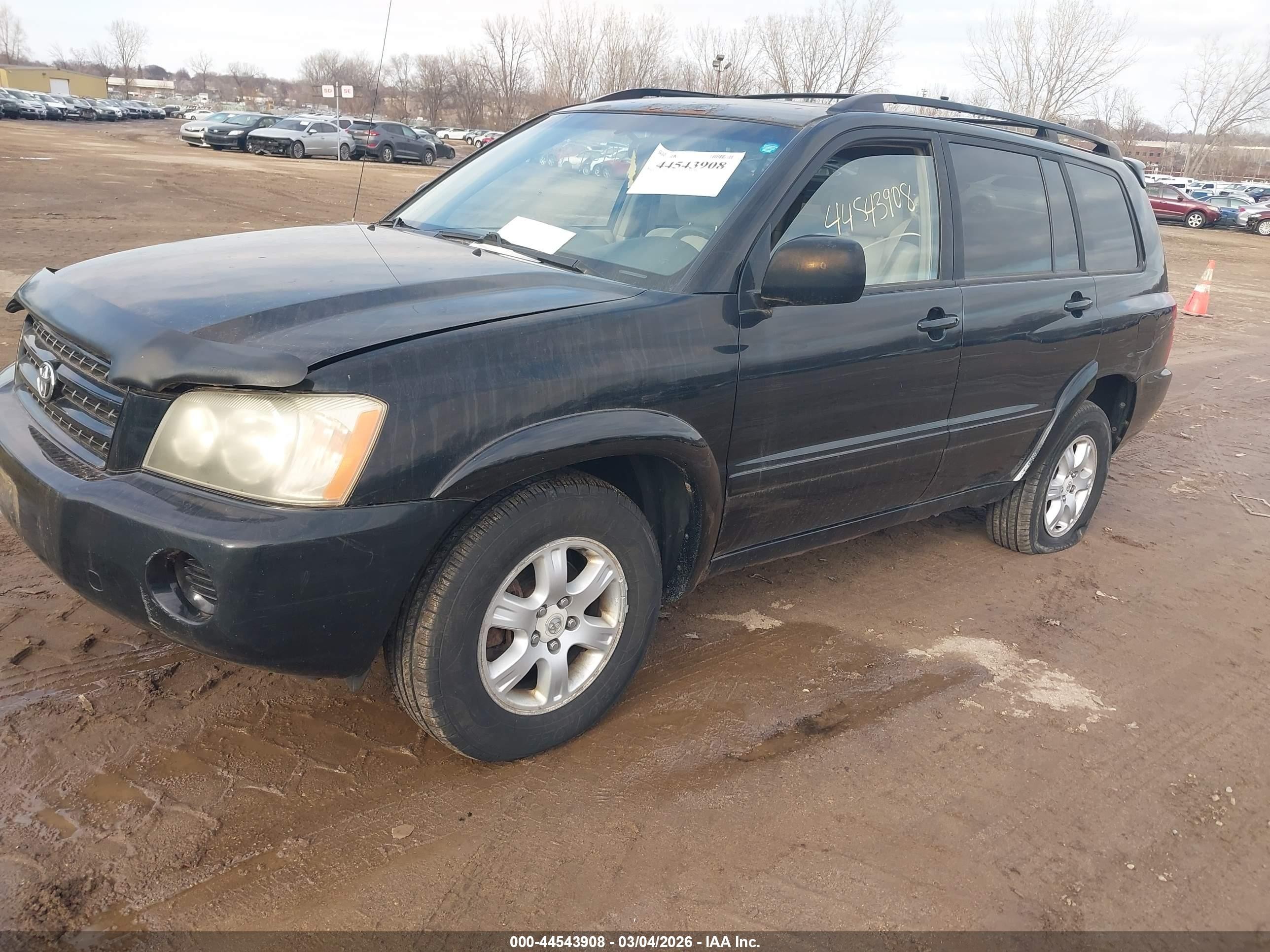 2003 Toyota Highlander V6 Black vin: JTEGF21A930106978
