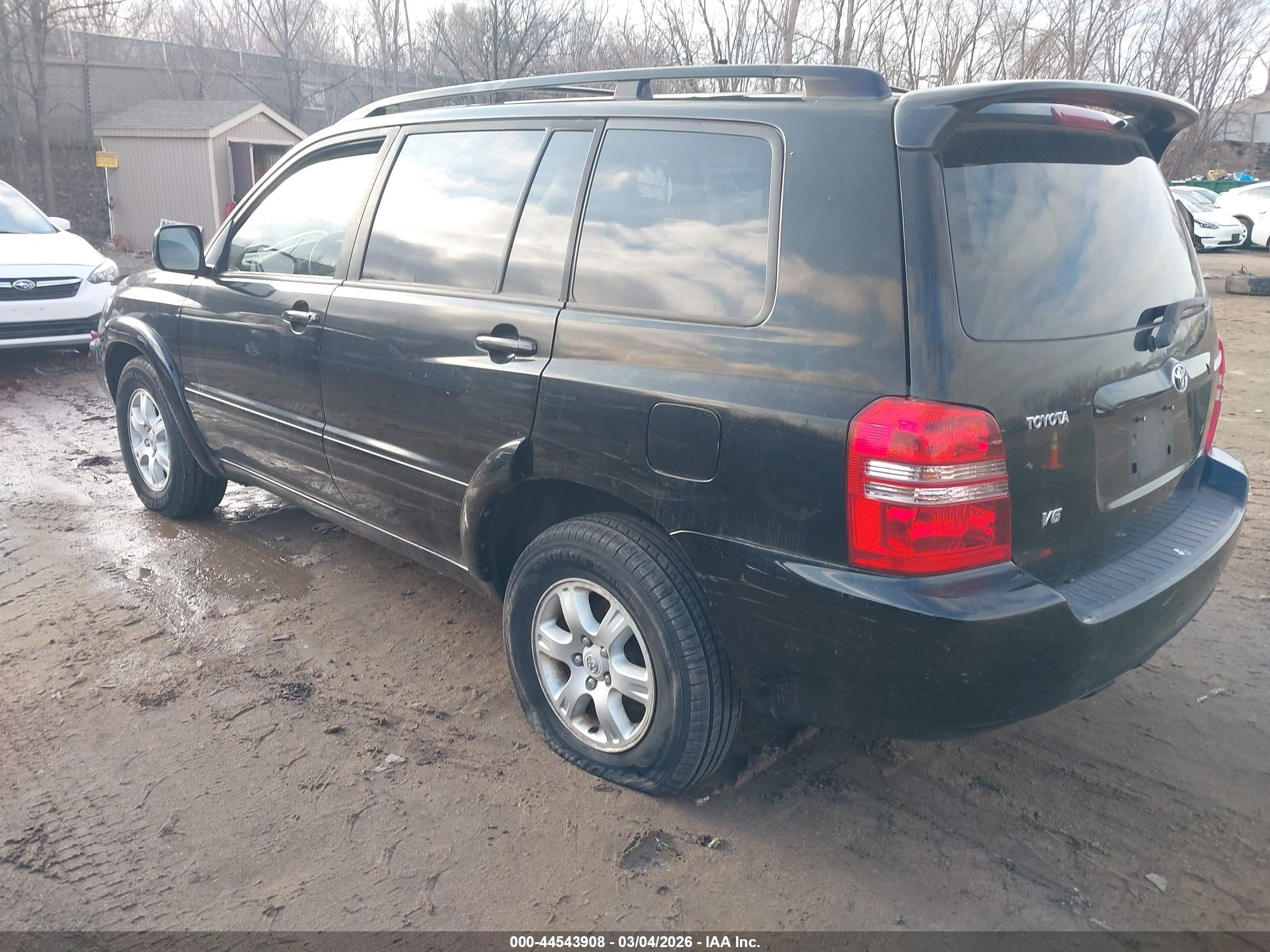 2003 Toyota Highlander V6 Black vin: JTEGF21A930106978
