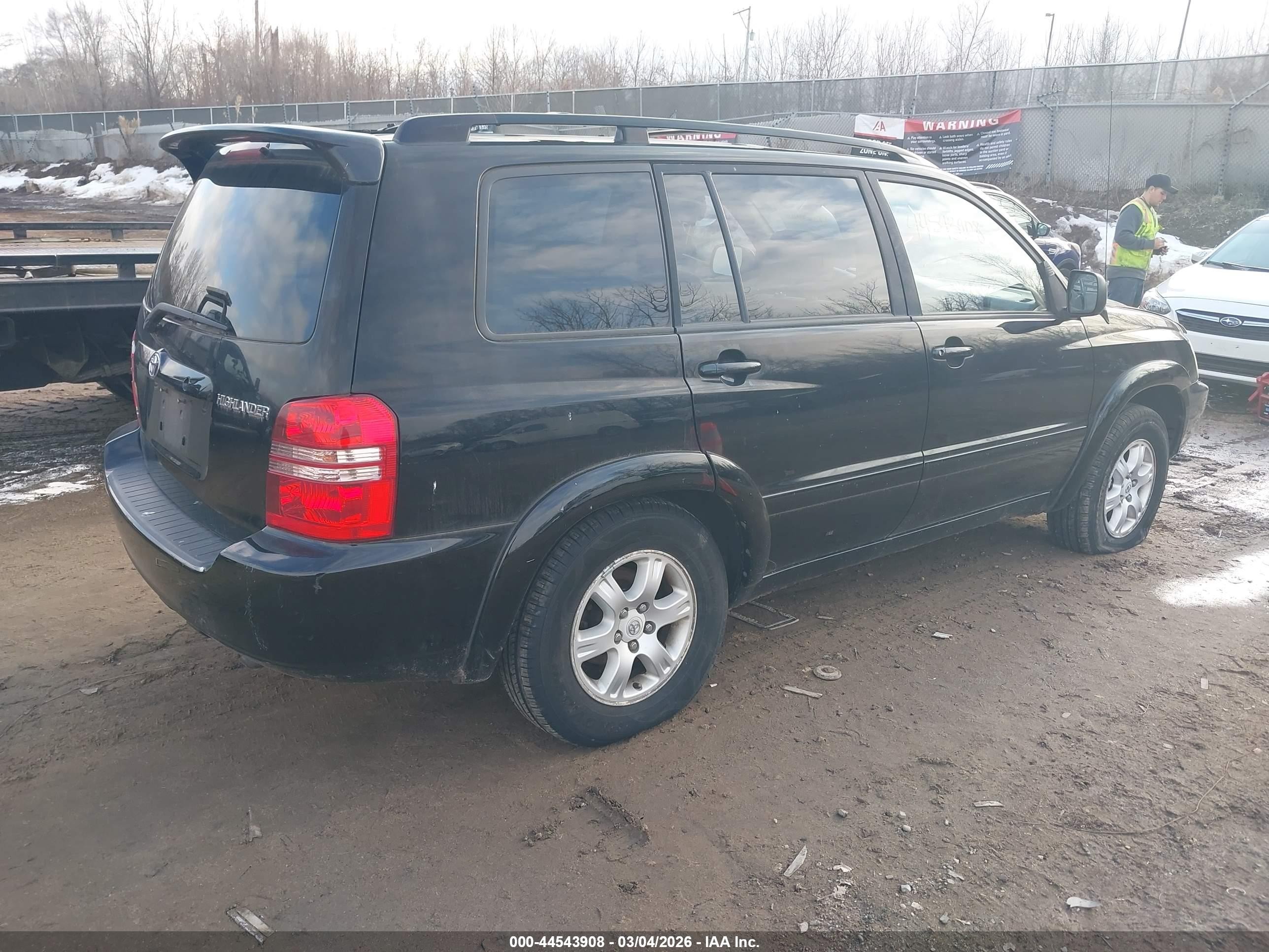 2003 Toyota Highlander V6 Black vin: JTEGF21A930106978