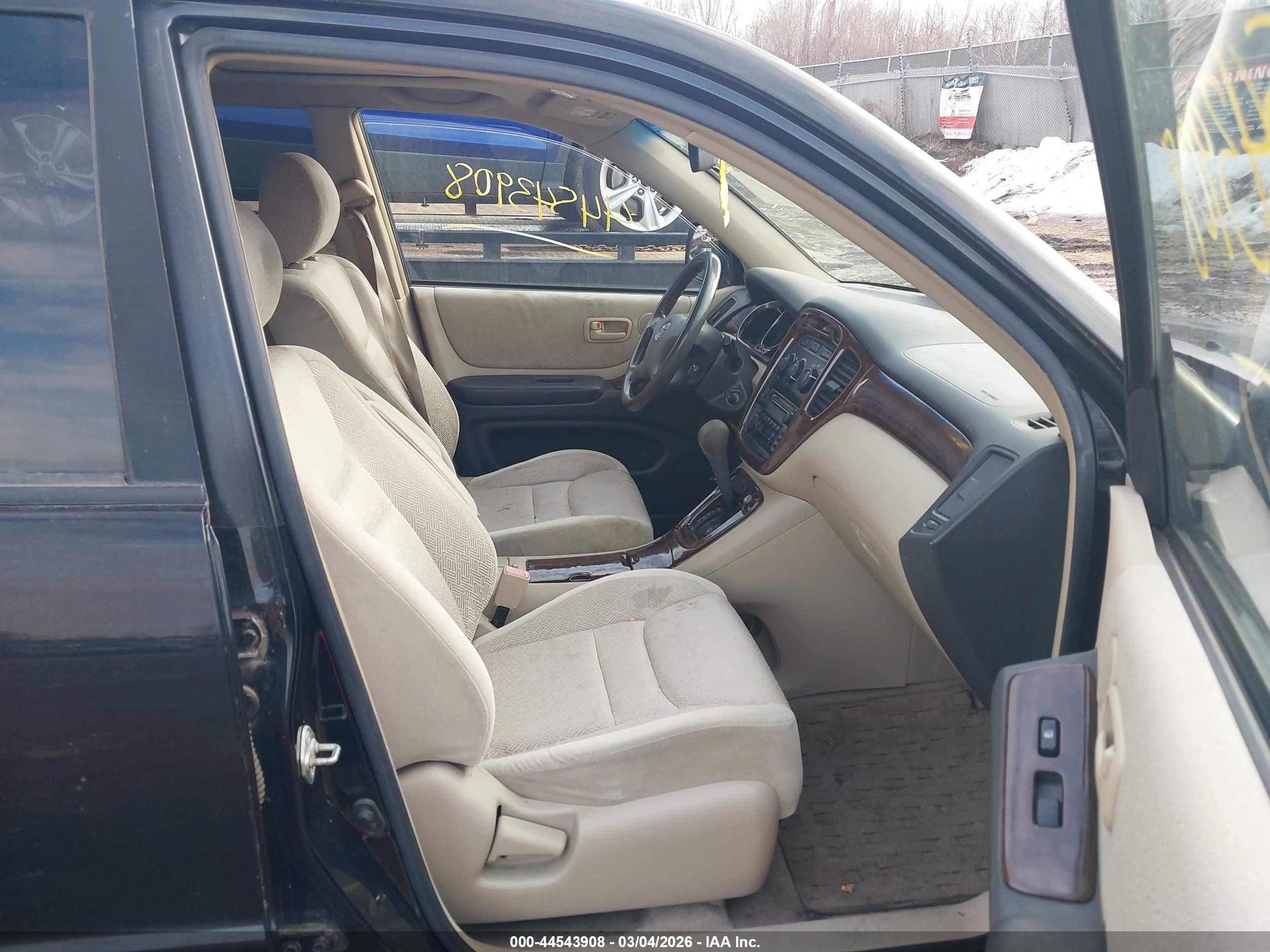 2003 Toyota Highlander V6 Black vin: JTEGF21A930106978