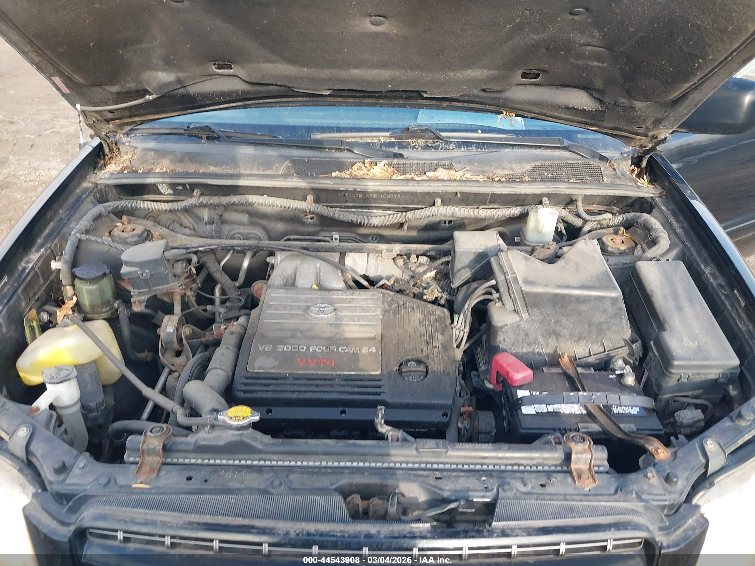 2003 Toyota Highlander V6 Black vin: JTEGF21A930106978