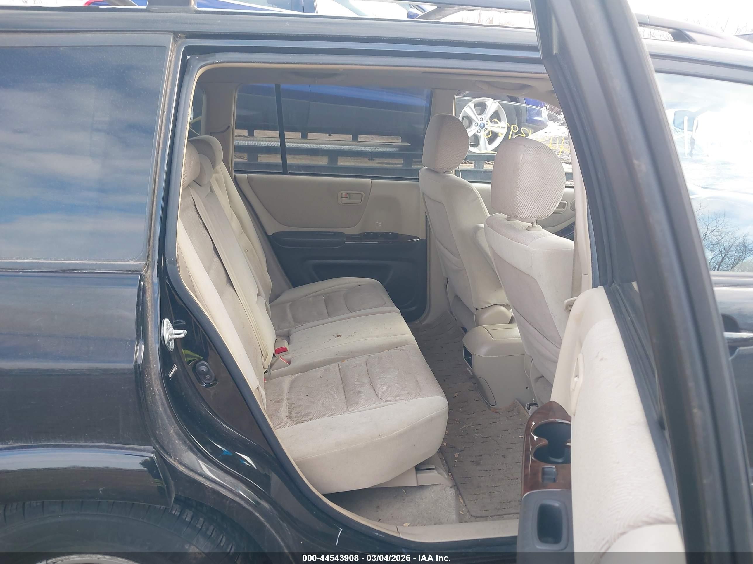 2003 Toyota Highlander V6 Black vin: JTEGF21A930106978