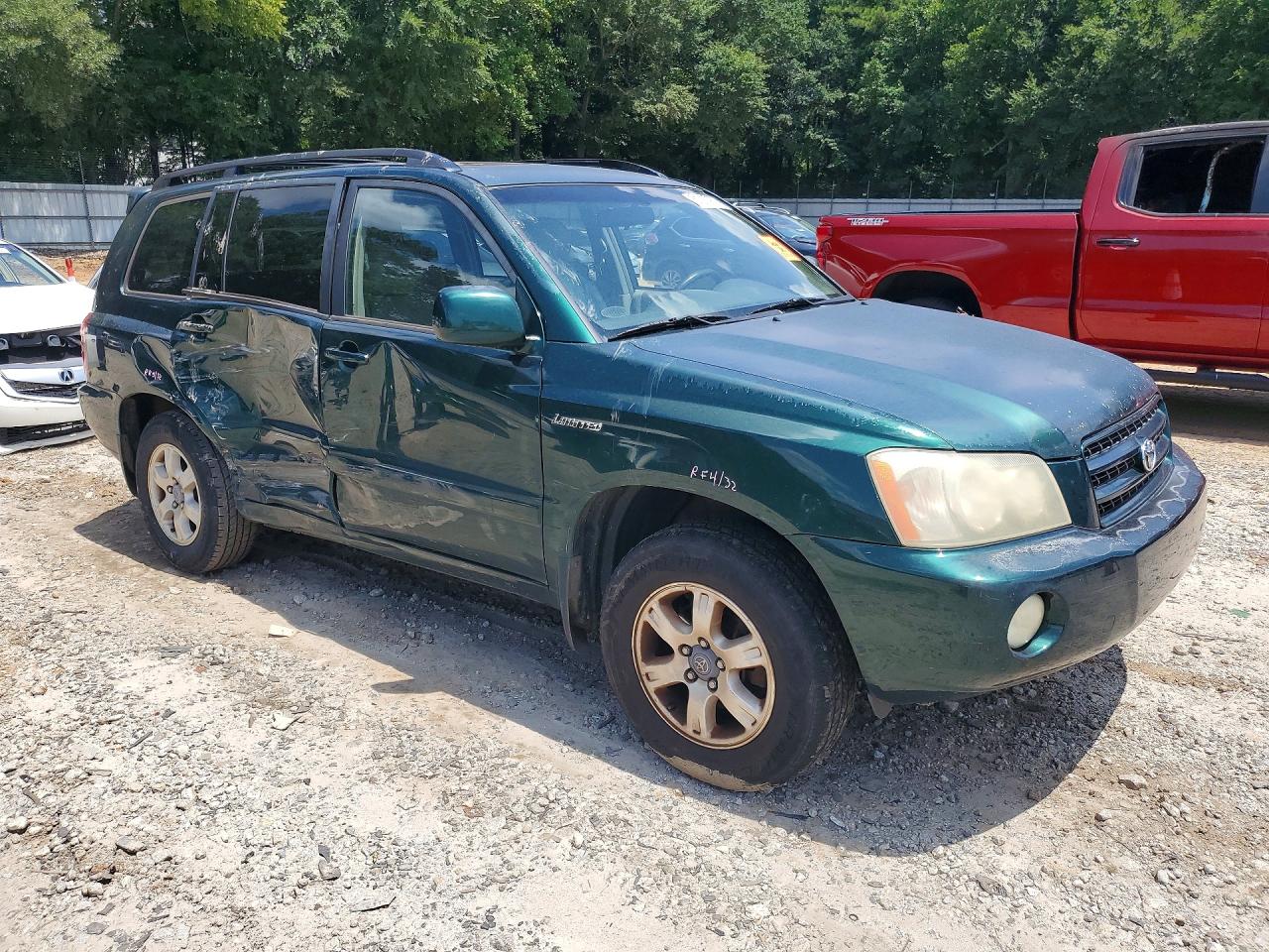 2003 Toyota Highlander Limited Зеленый vin: JTEGF21A930113851