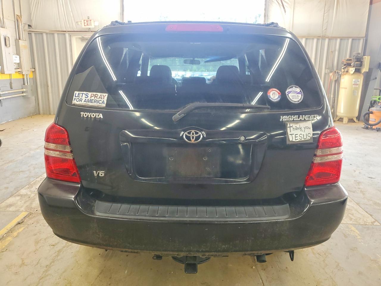2001 Toyota Highlander Base Black vin: JTEGF21AX10025212