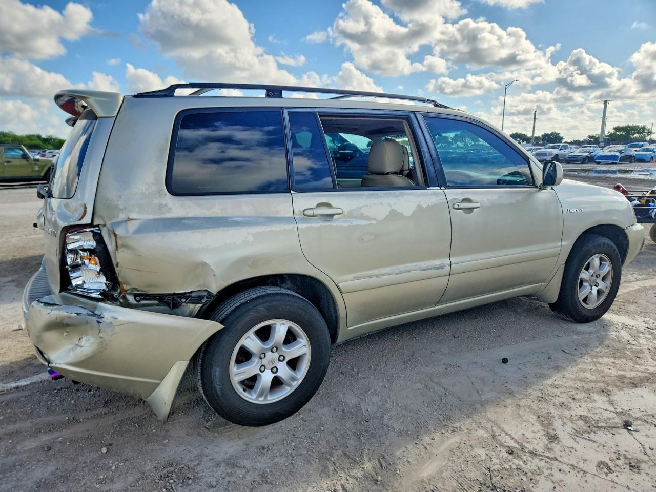 2002 Toyota Highlander Limited Tan vin: JTEGF21AX20032937